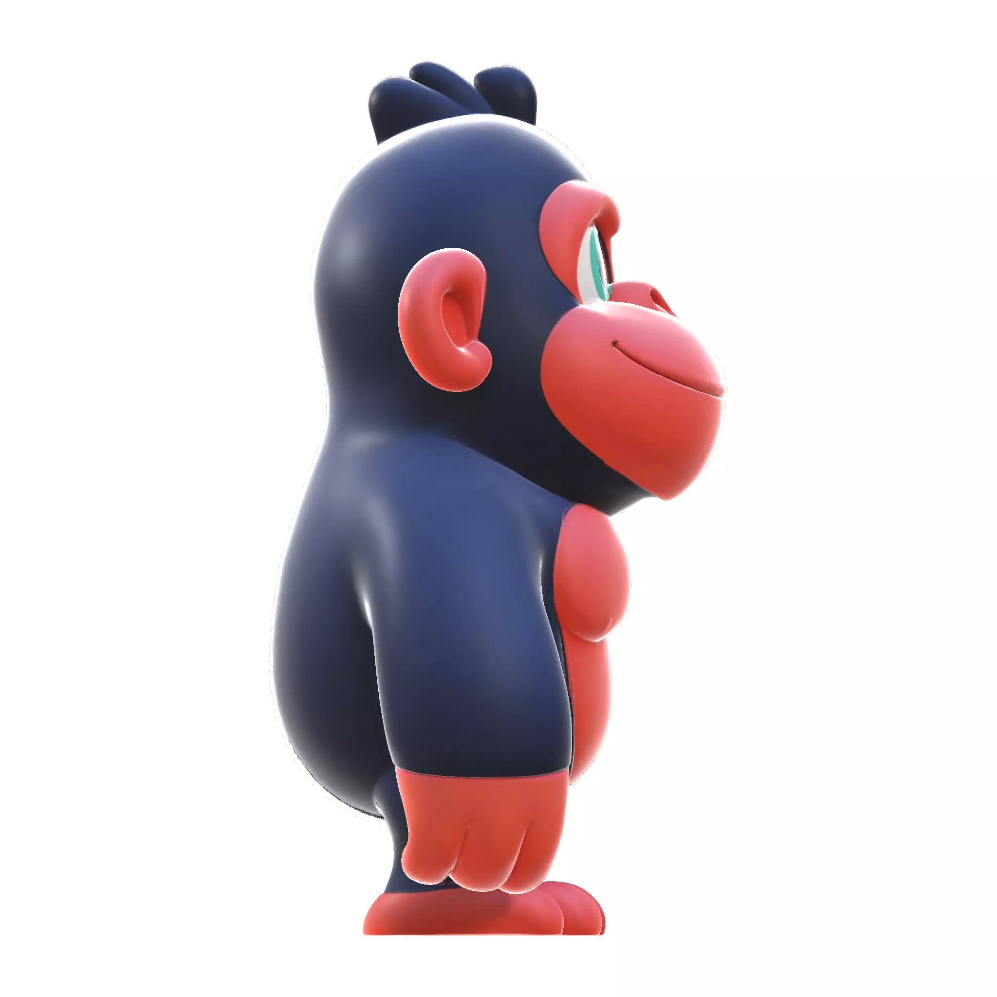 Cute Gorilla  High Poly 3D Printable Figurine 3D print model_19