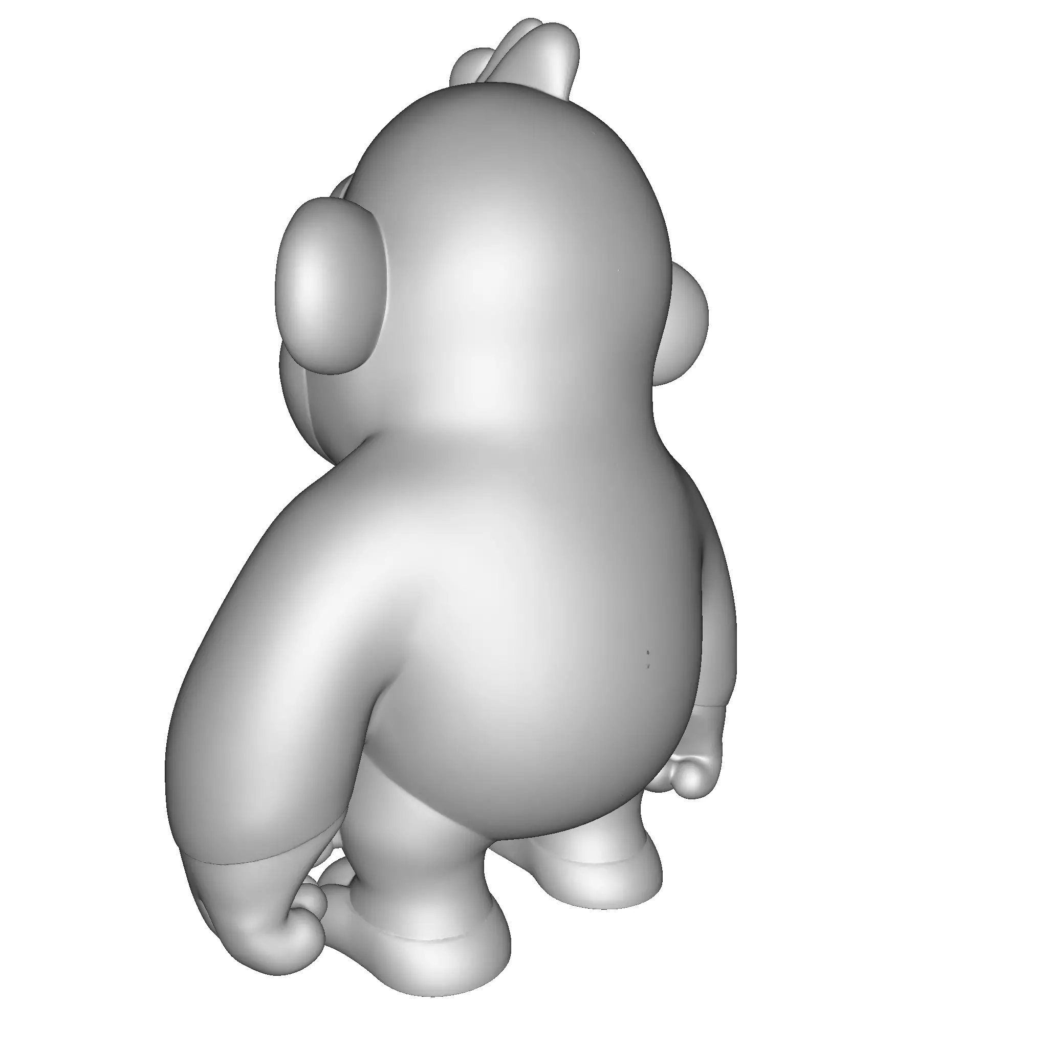Cute Gorilla  High Poly 3D Printable Figurine 3D print model_27