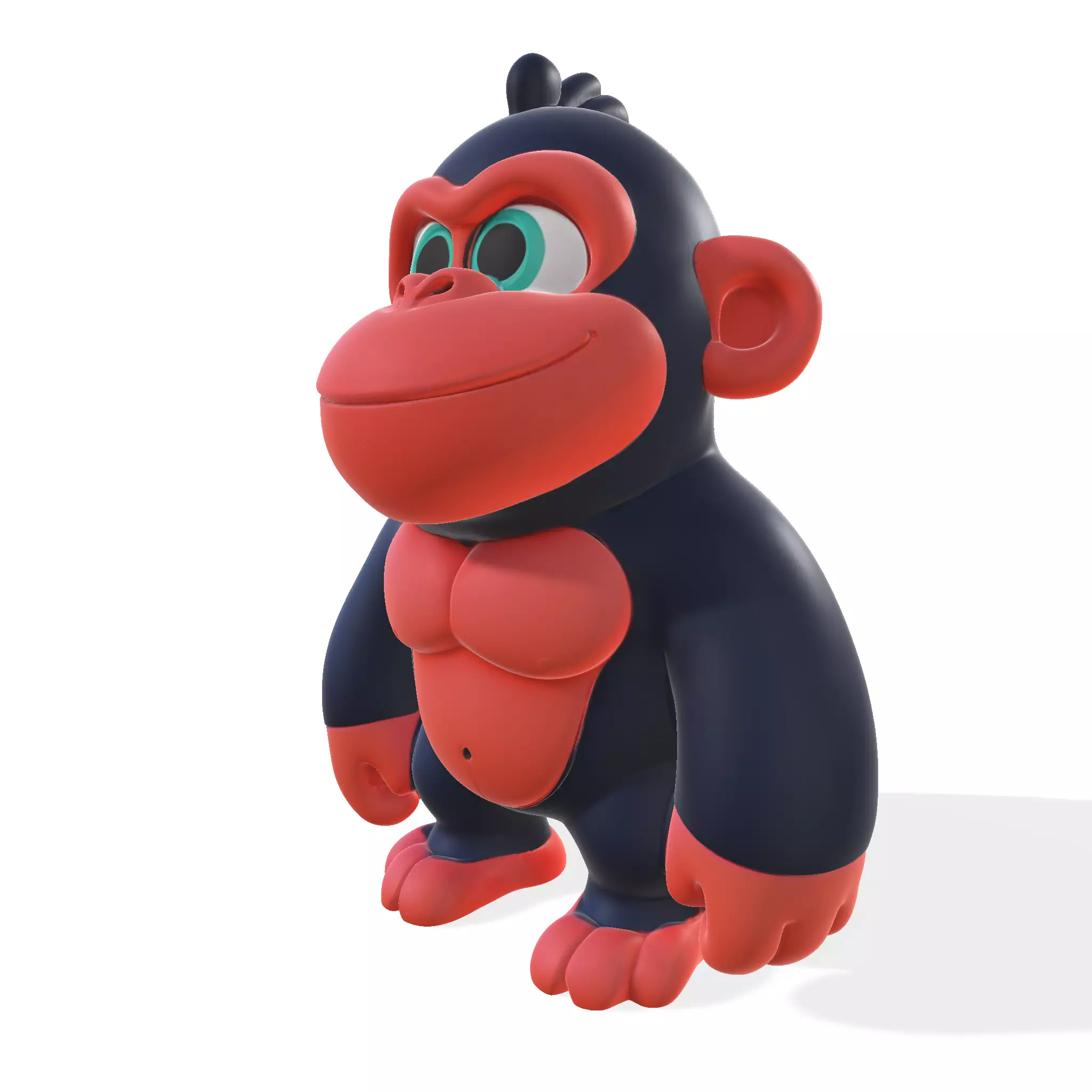 Cute Gorilla  High Poly 3D Printable Figurine 3D print model_8
