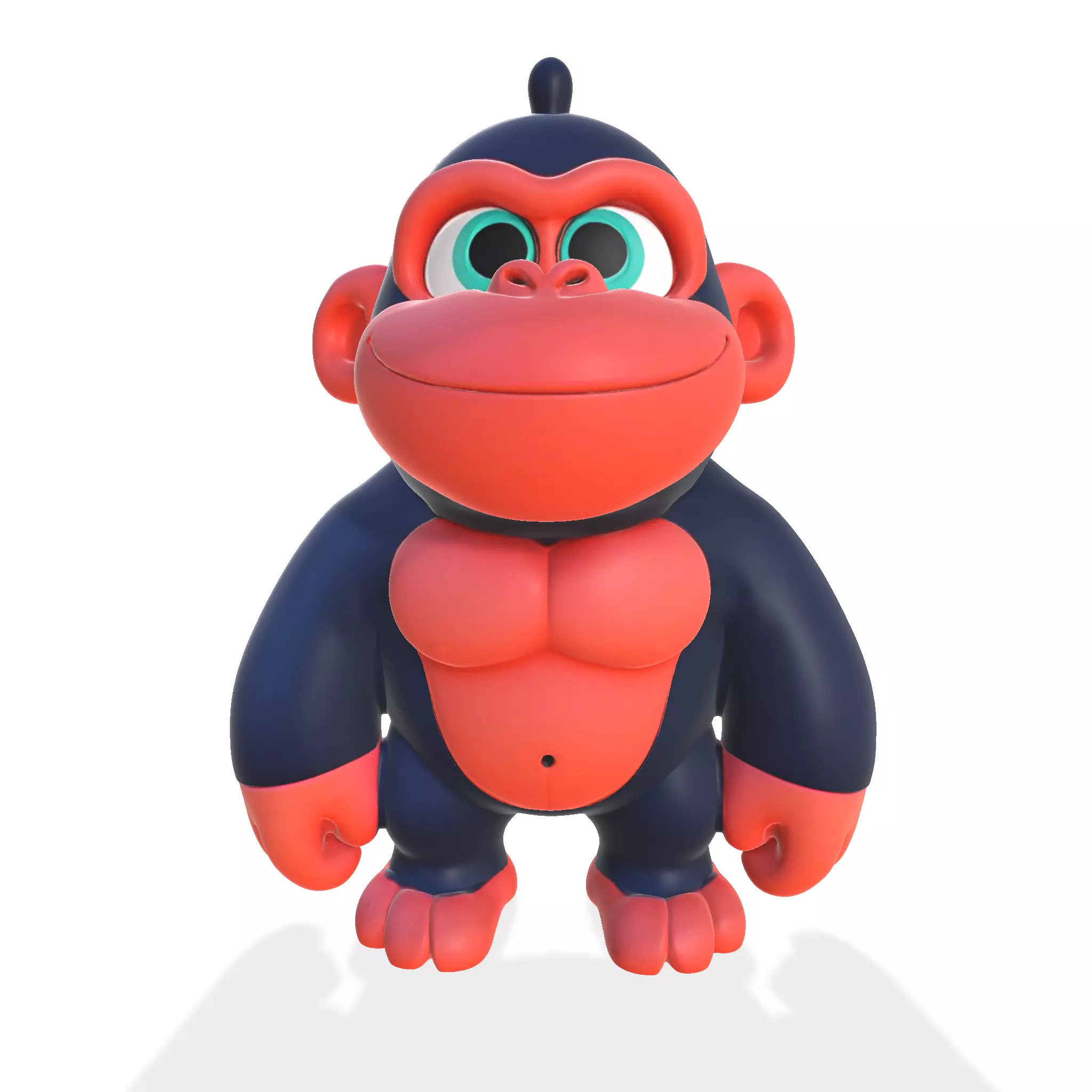 Cute Gorilla  High Poly 3D Printable Figurine 3D print model_7