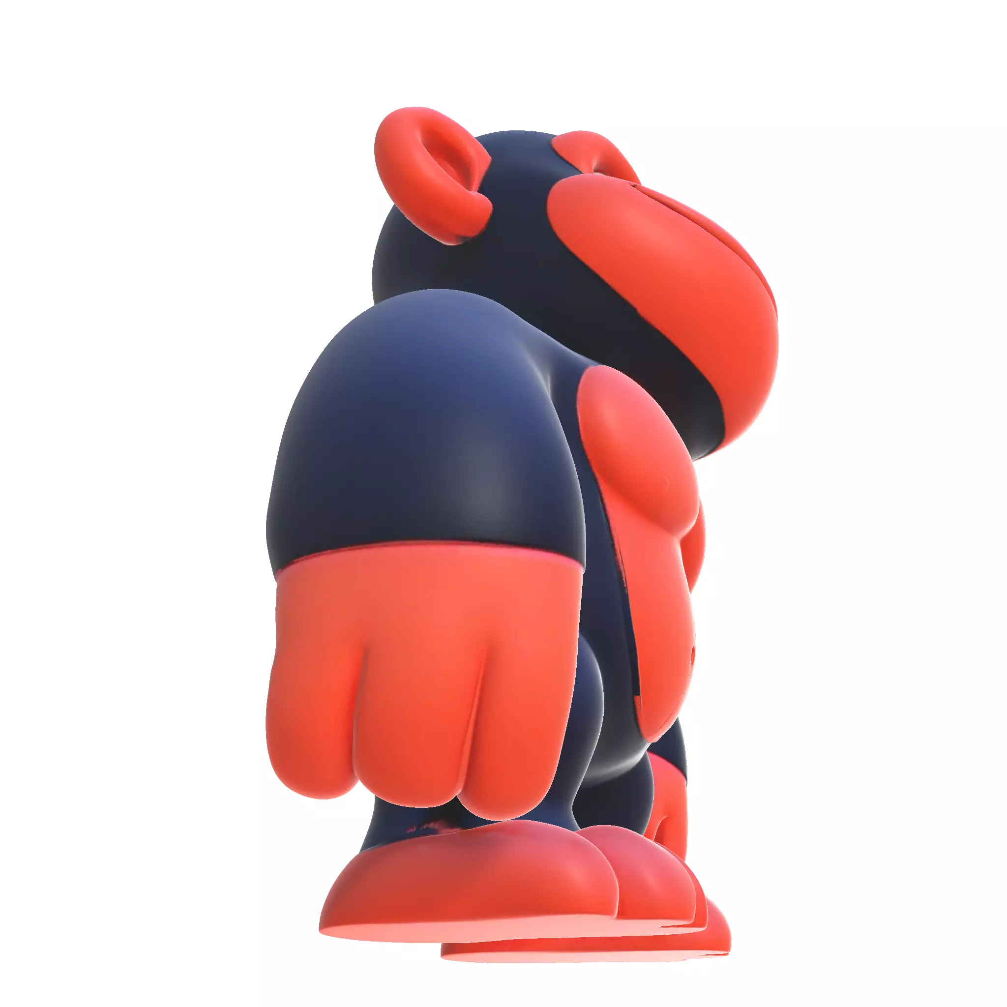 Cute Gorilla  High Poly 3D Printable Figurine 3D print model_12