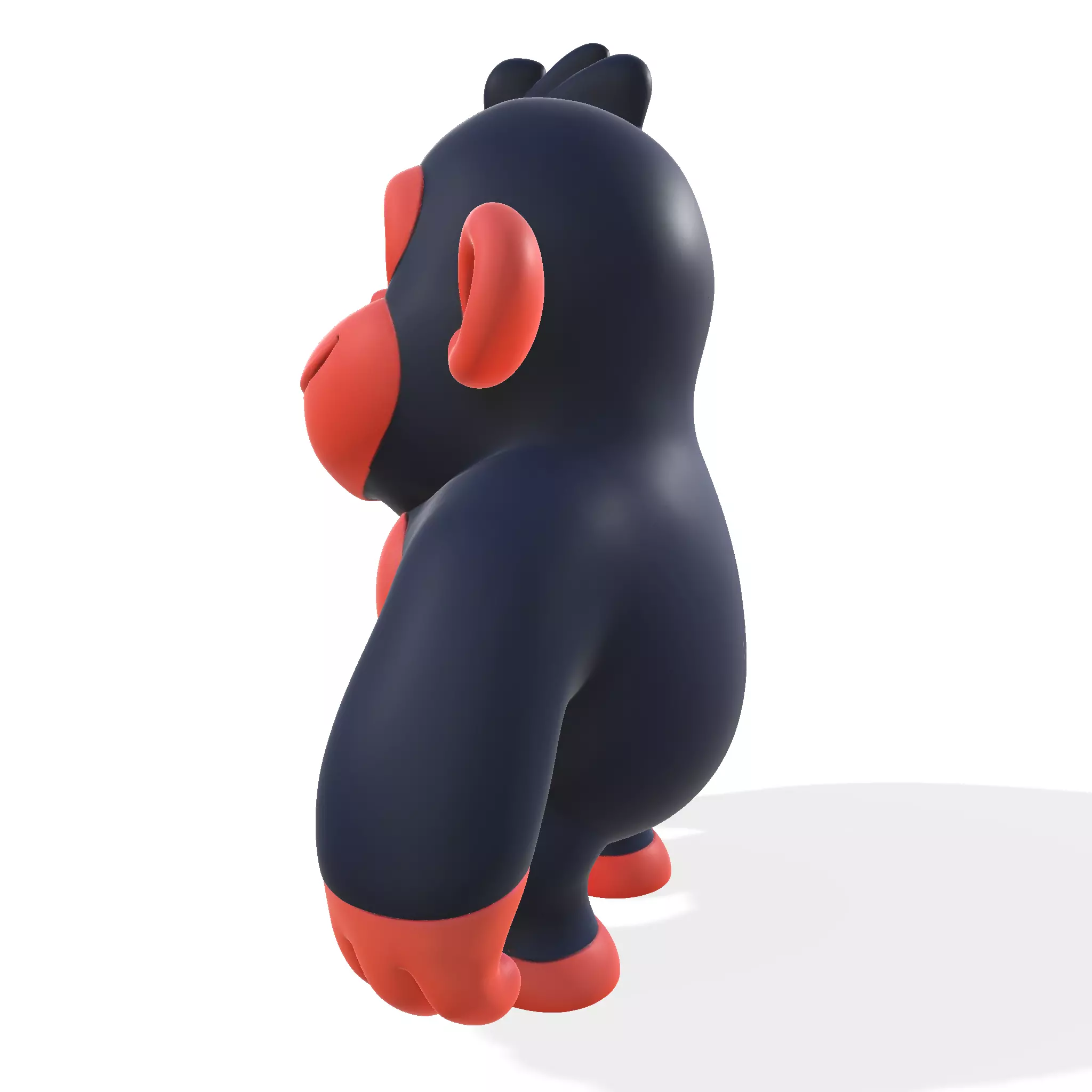 Cute Gorilla  High Poly 3D Printable Figurine 3D print model_10