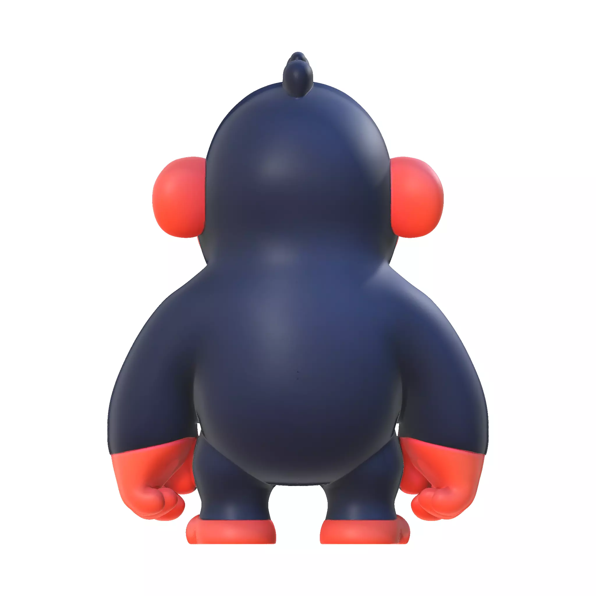 Cute Gorilla  High Poly 3D Printable Figurine 3D print model_22