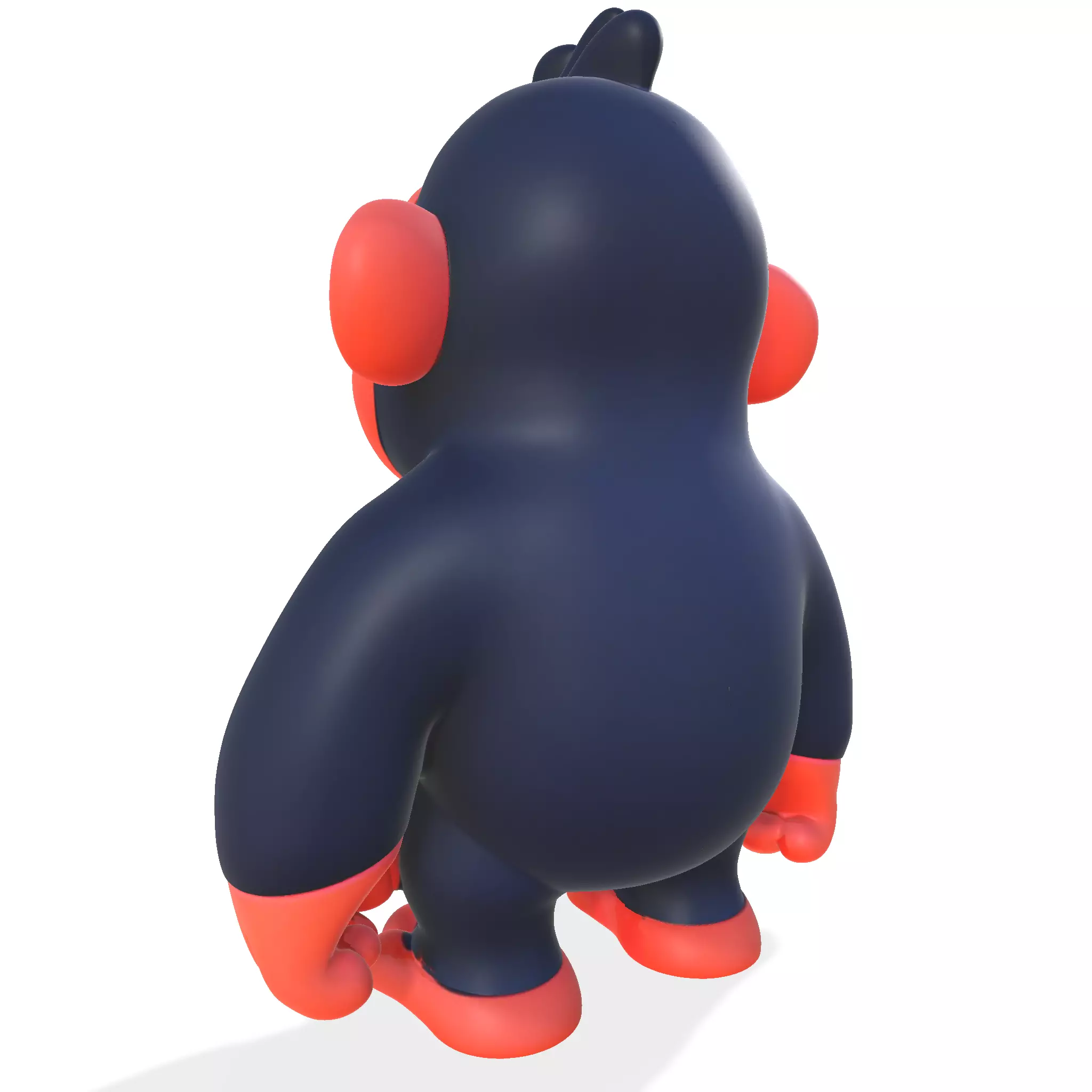 Cute Gorilla  High Poly 3D Printable Figurine 3D print model_2