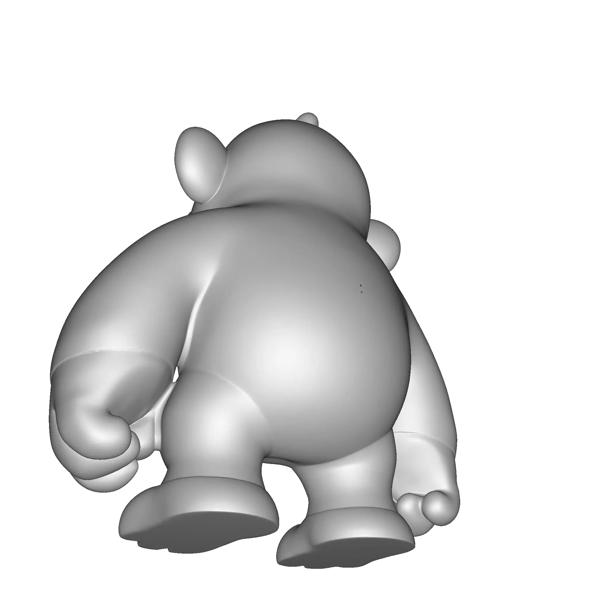 Cute Gorilla  High Poly 3D Printable Figurine 3D print model_30