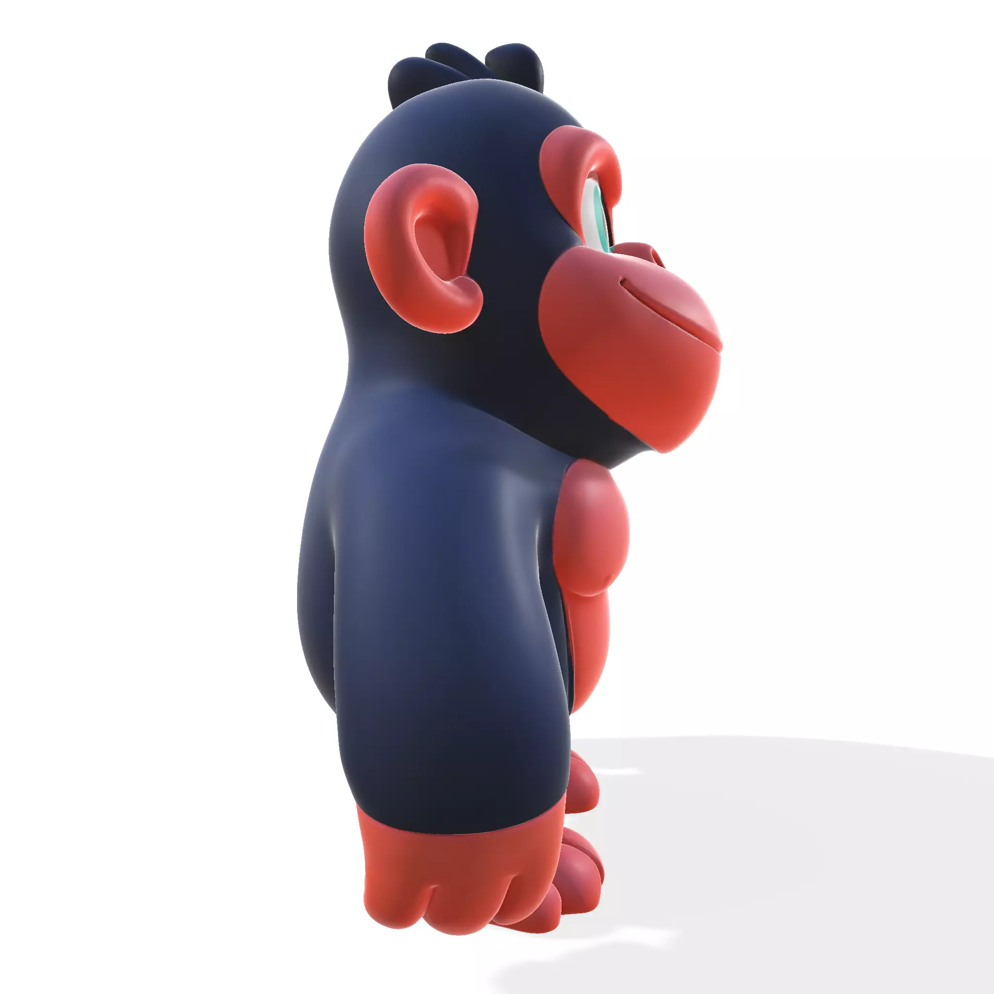 Cute Gorilla  High Poly 3D Printable Figurine 3D print model_5