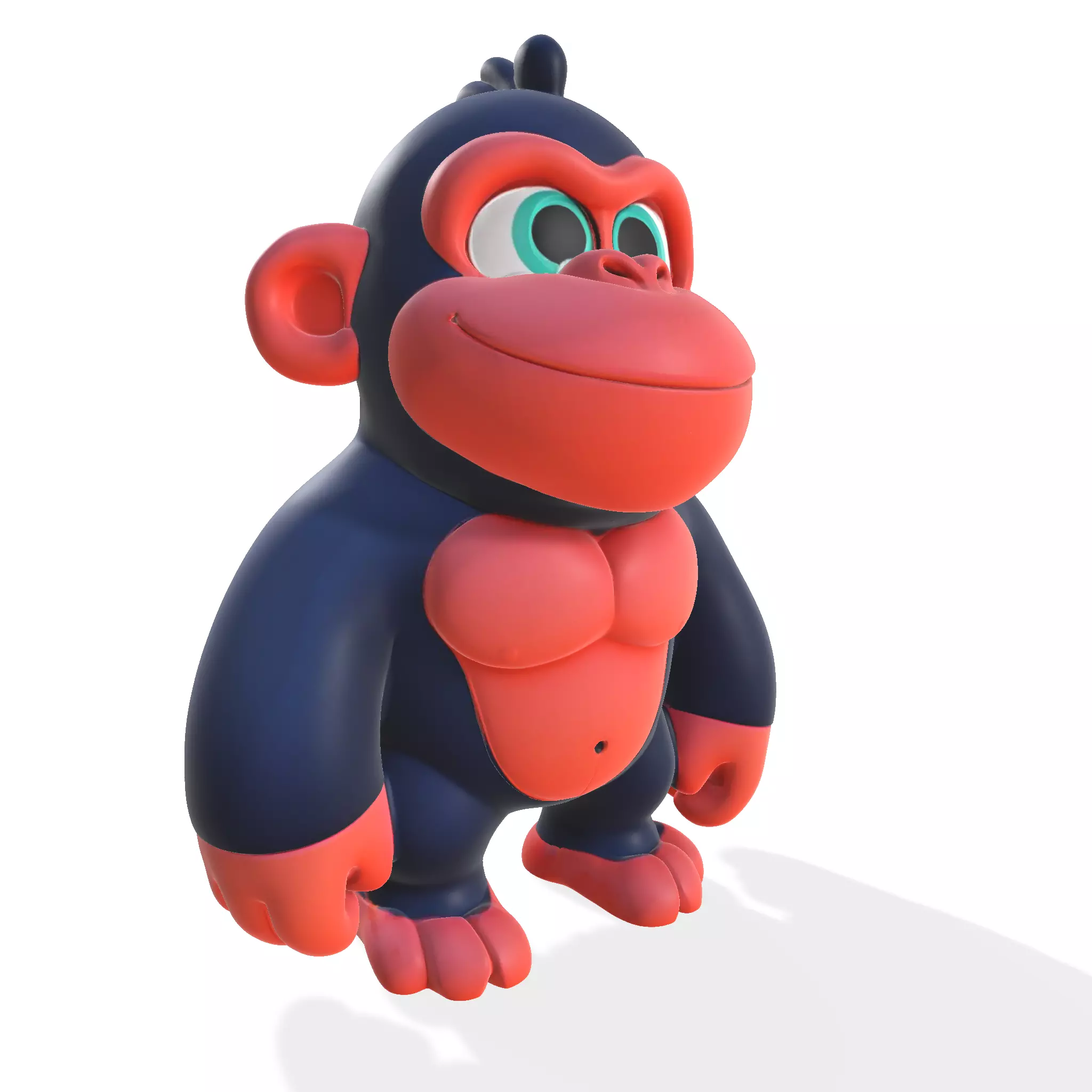 Cute Gorilla  High Poly 3D Printable Figurine 3D print model_6