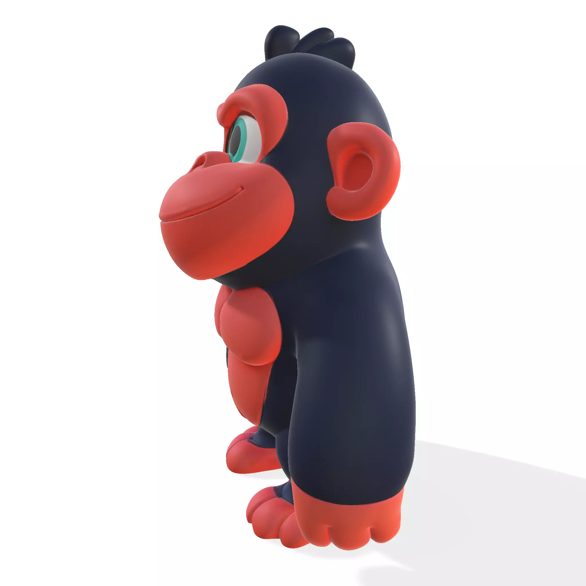 Cute Gorilla  High Poly 3D Printable Figurine 3D print model_9