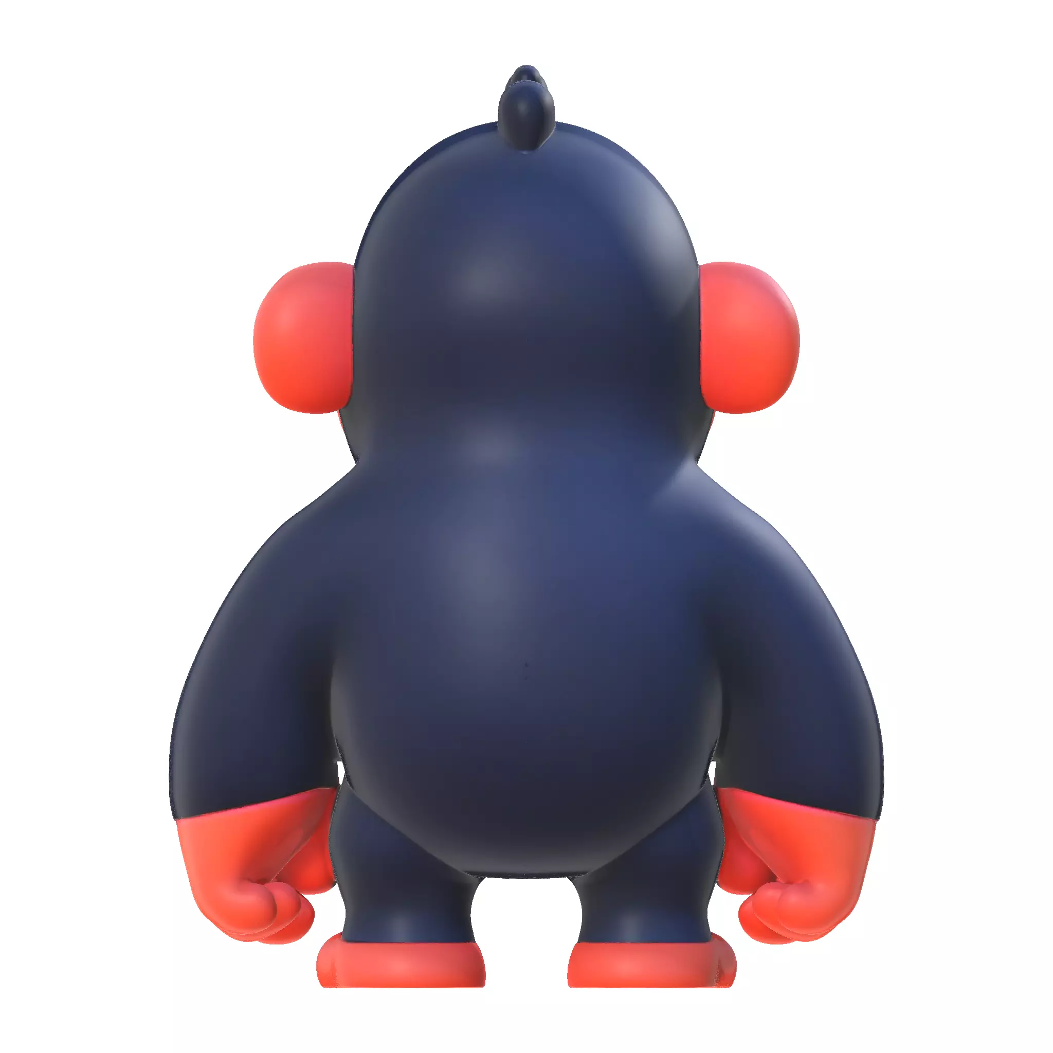 Cute Gorilla  High Poly 3D Printable Figurine 3D print model_17