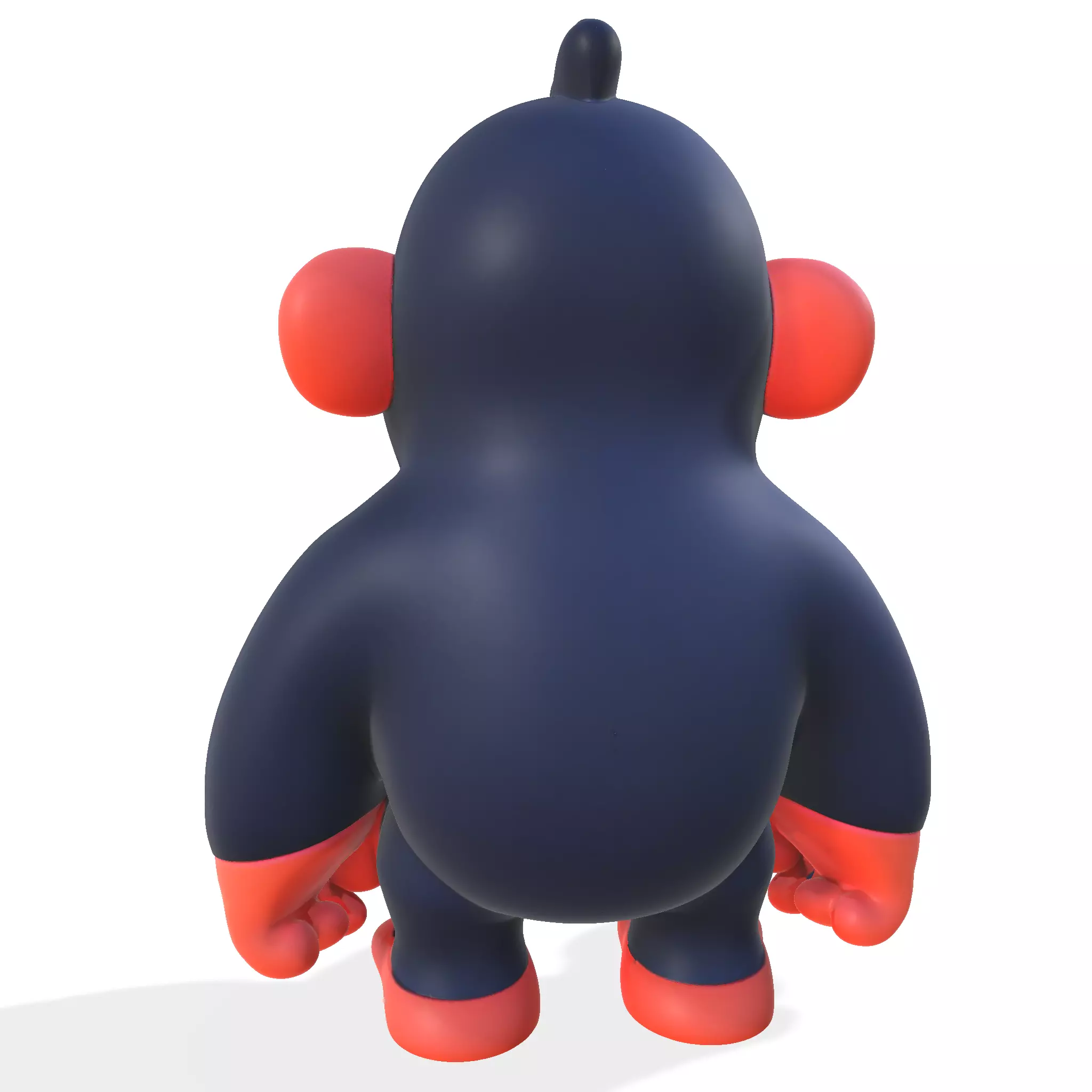 Cute Gorilla  High Poly 3D Printable Figurine 3D print model_3