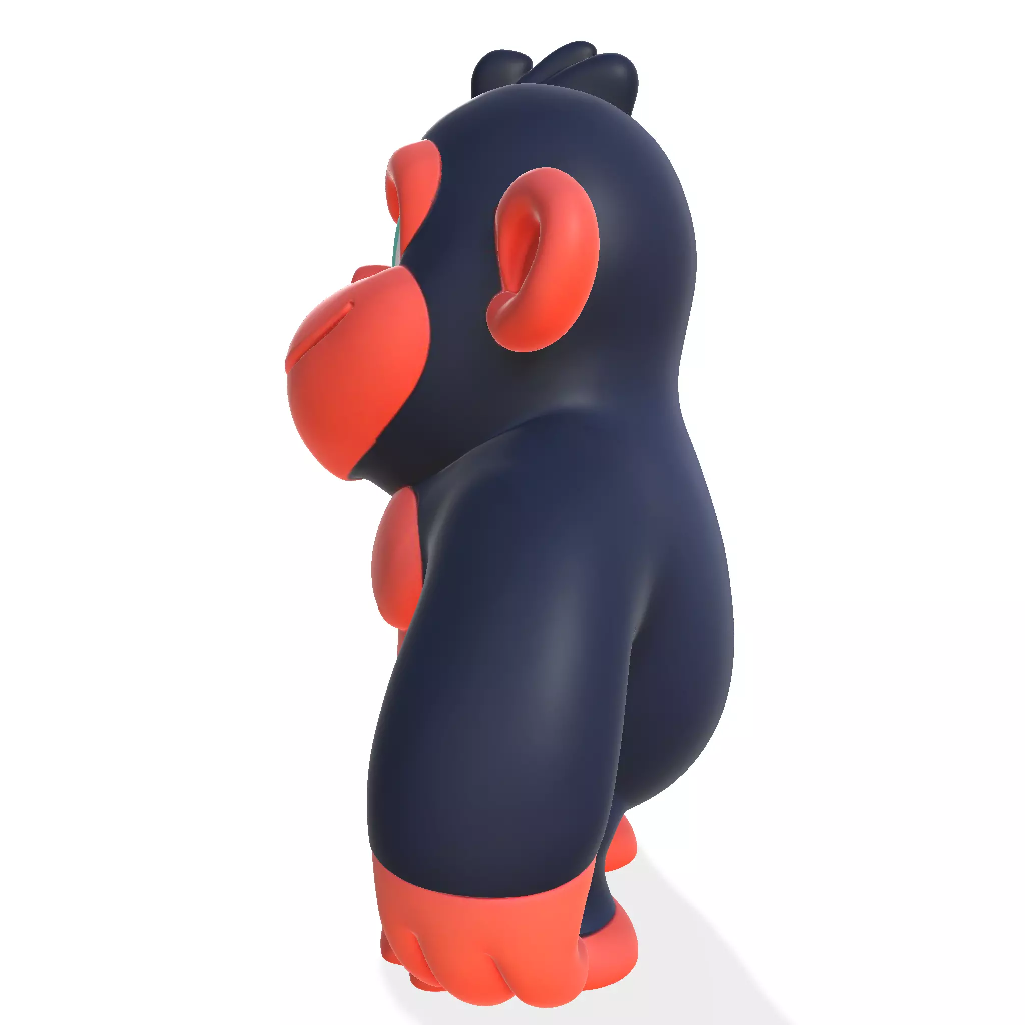 Cute Gorilla  High Poly 3D Printable Figurine 3D print model_1