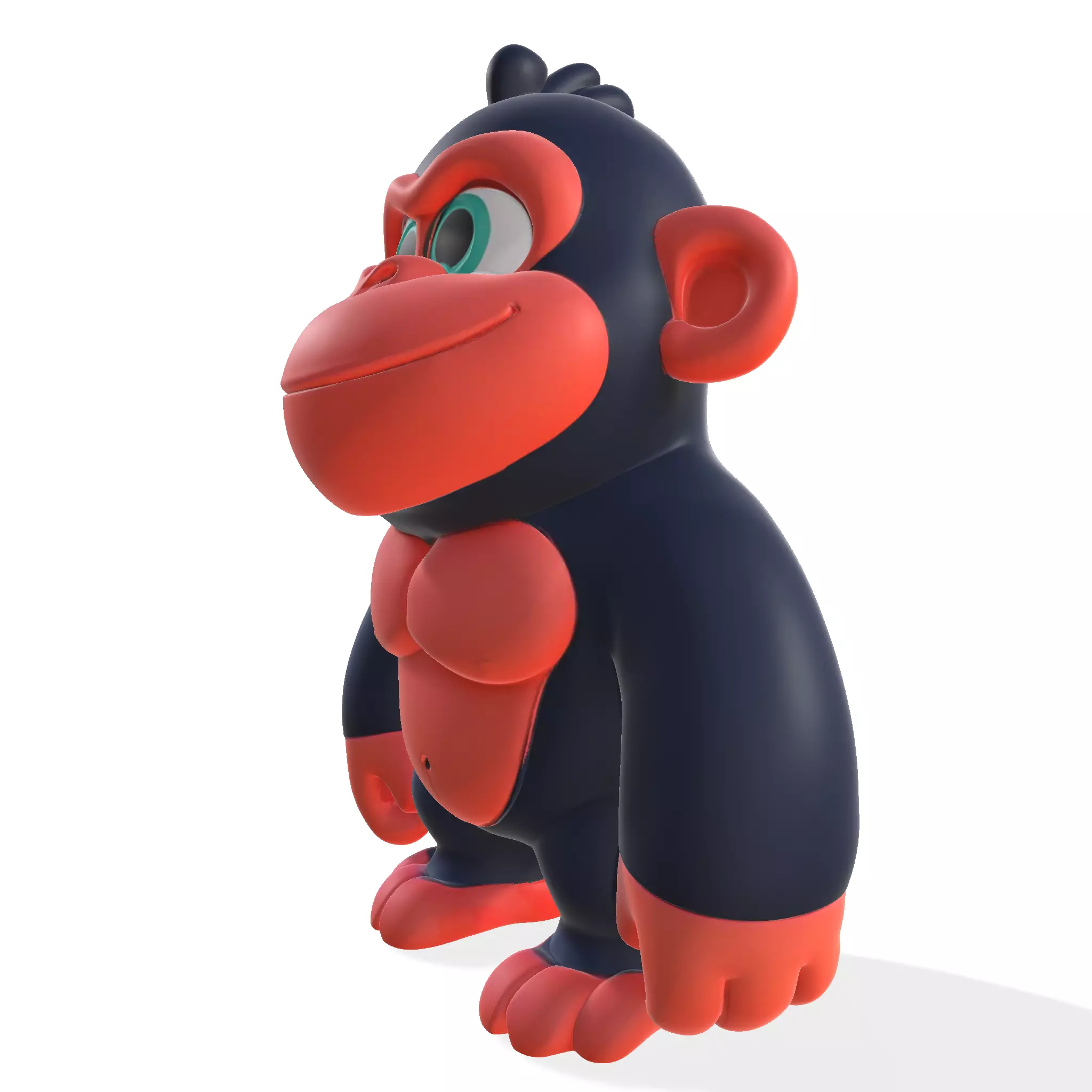 Cute Gorilla  High Poly 3D Printable Figurine 3D print model_0