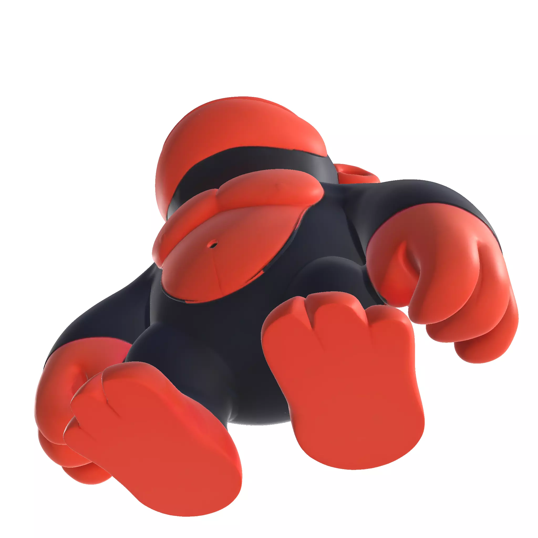 Cute Gorilla  High Poly 3D Printable Figurine 3D print model_14