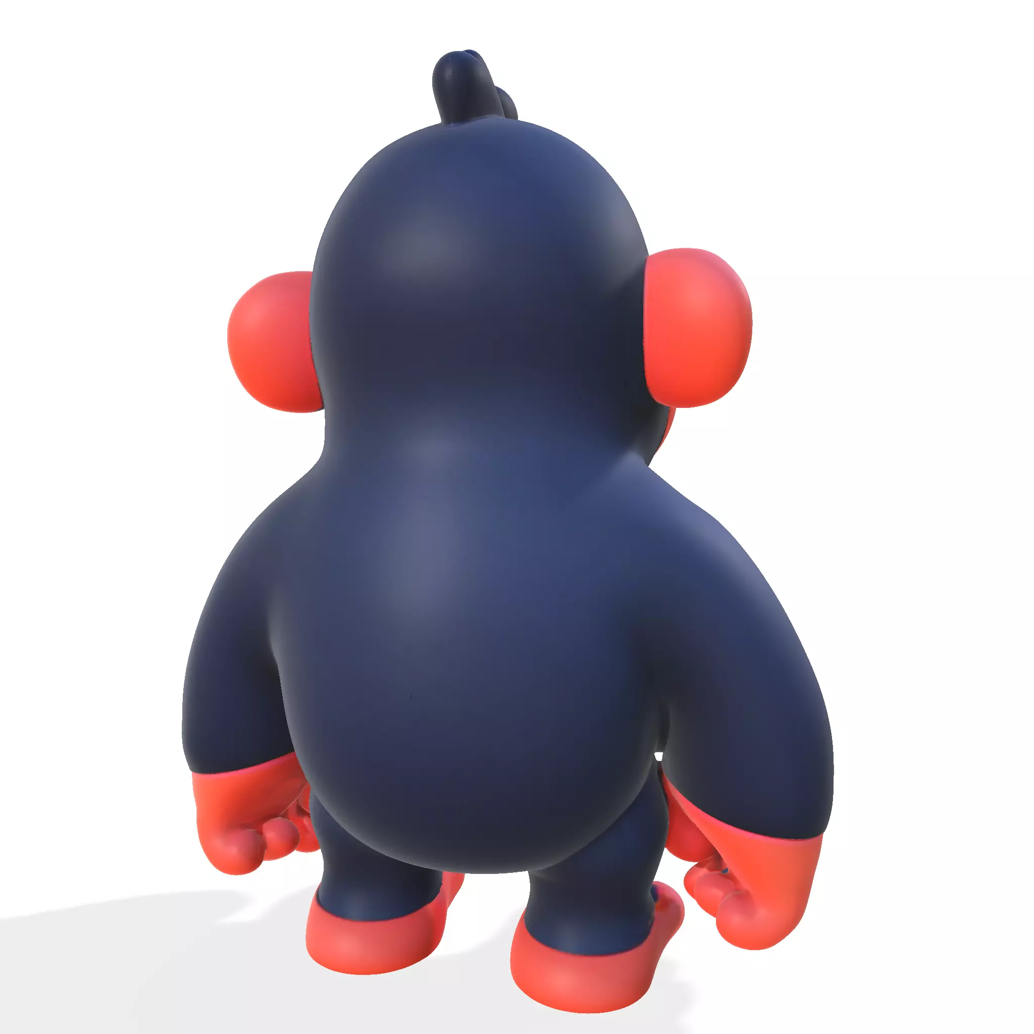 Cute Gorilla  High Poly 3D Printable Figurine 3D print model_16