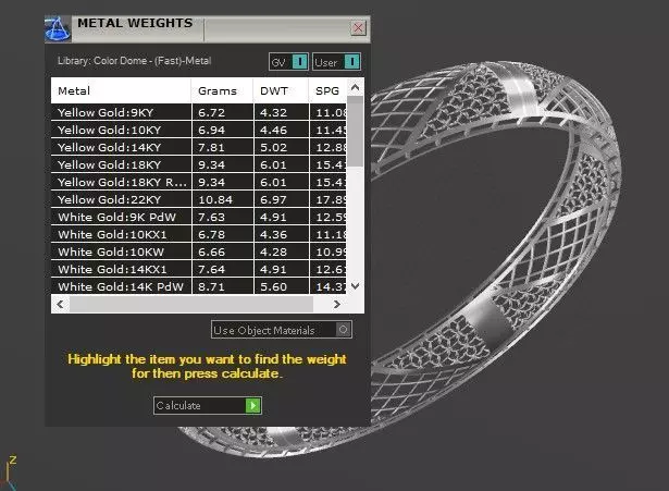 1254 Dual-Pattern Filigree Bangle 7gm 3D print model_5