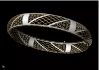 1254 Dual-Pattern Filigree Bangle 7gm 3D print model_1