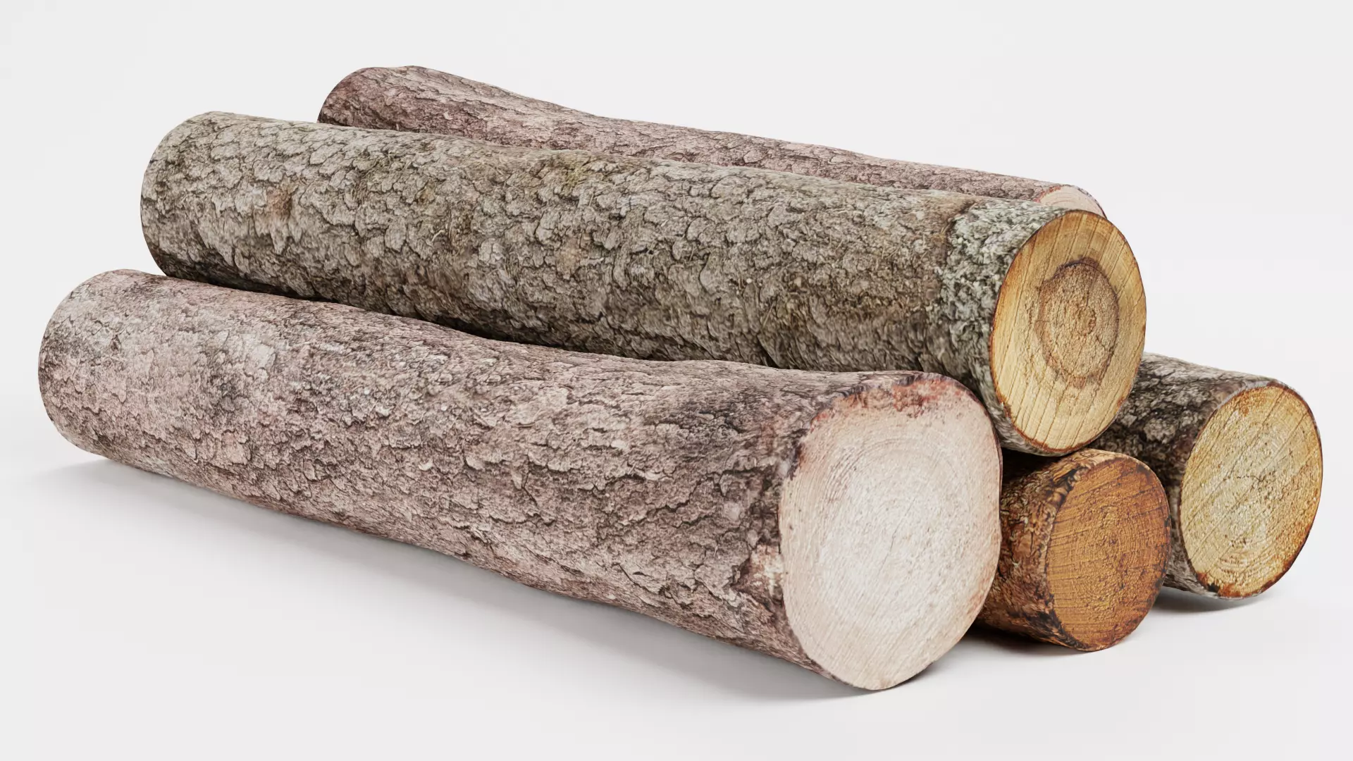 -Tree Logs V1- Low-poly 3D model_2