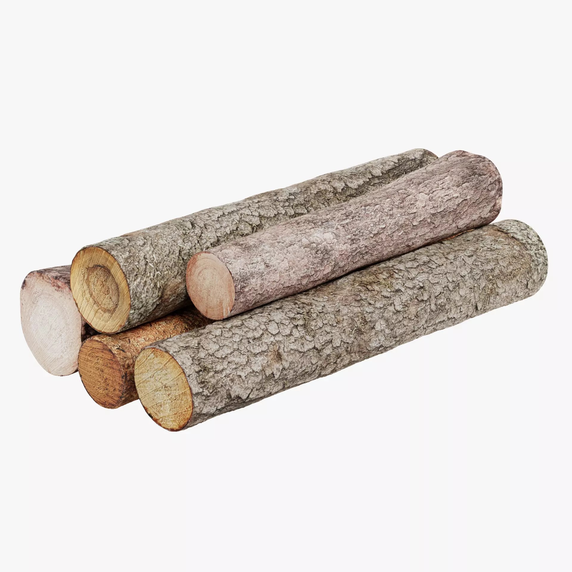 -Tree Logs V1- Low-poly 3D model_12