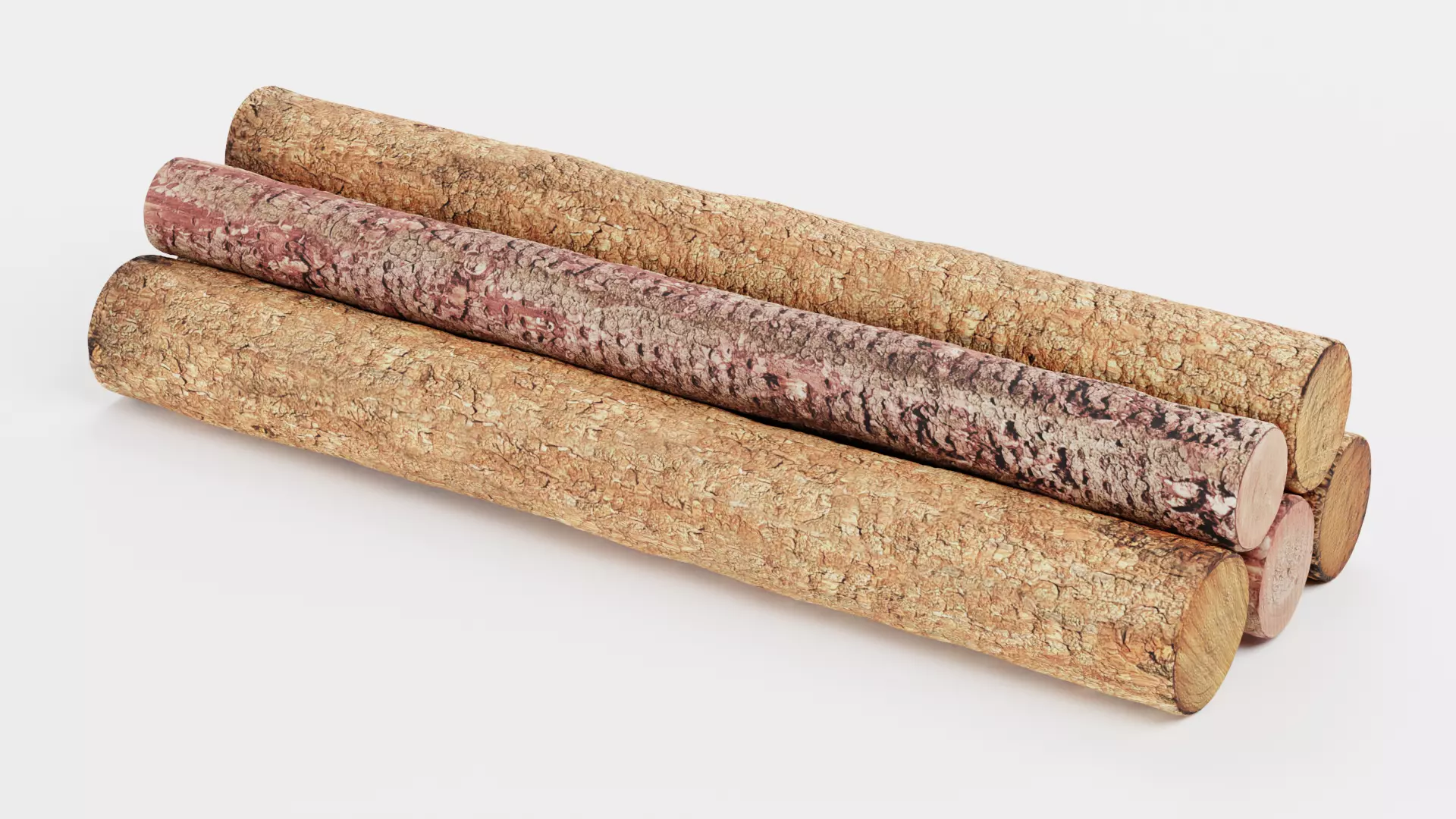 -Tree Logs V2- Low-poly 3D model_5