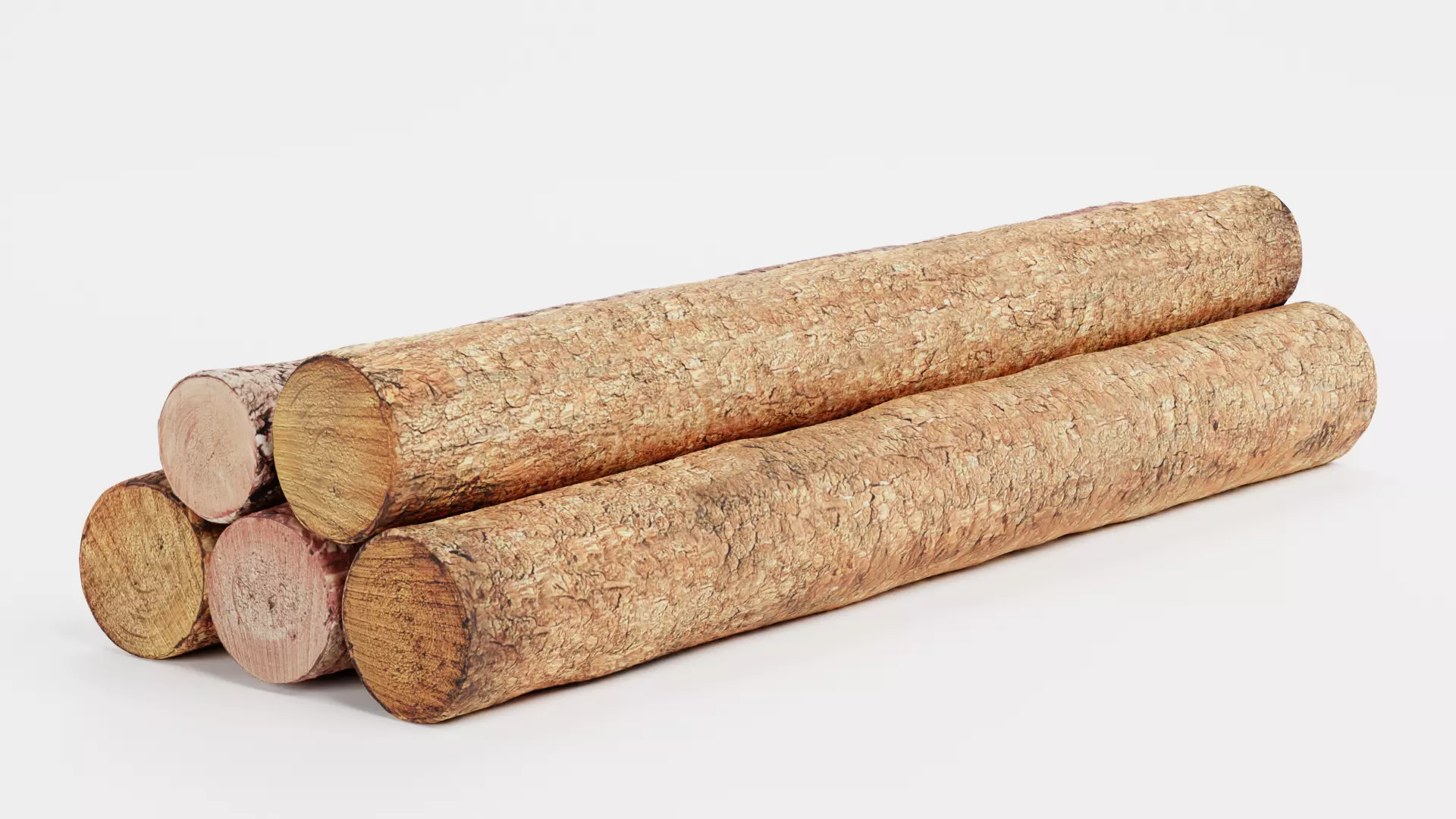 -Tree Logs V2- Low-poly 3D model_3