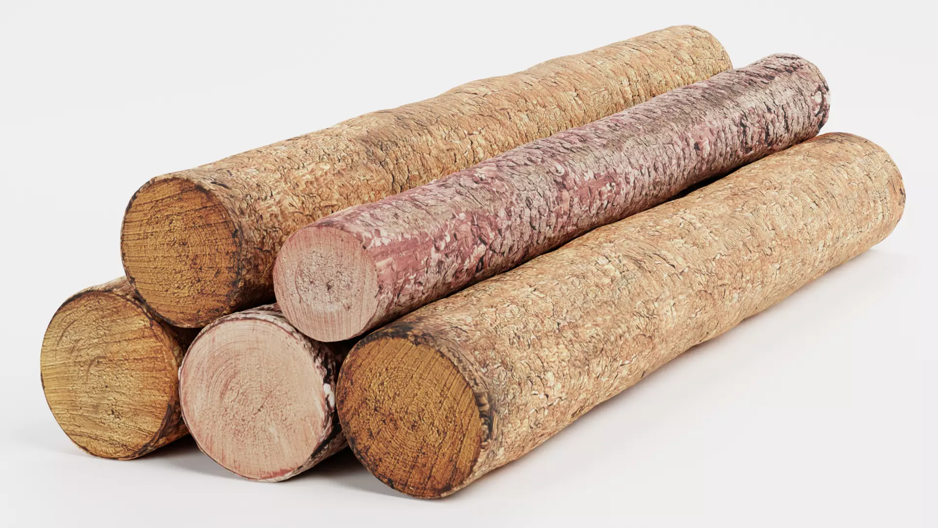 -Tree Logs V2- Low-poly 3D model_0