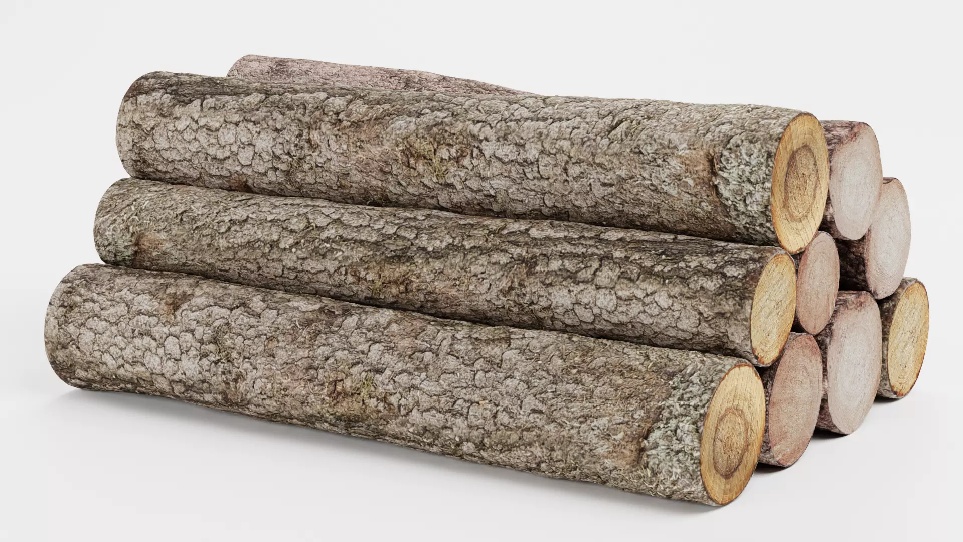 -Tree Logs V3- Low-poly 3D model_4