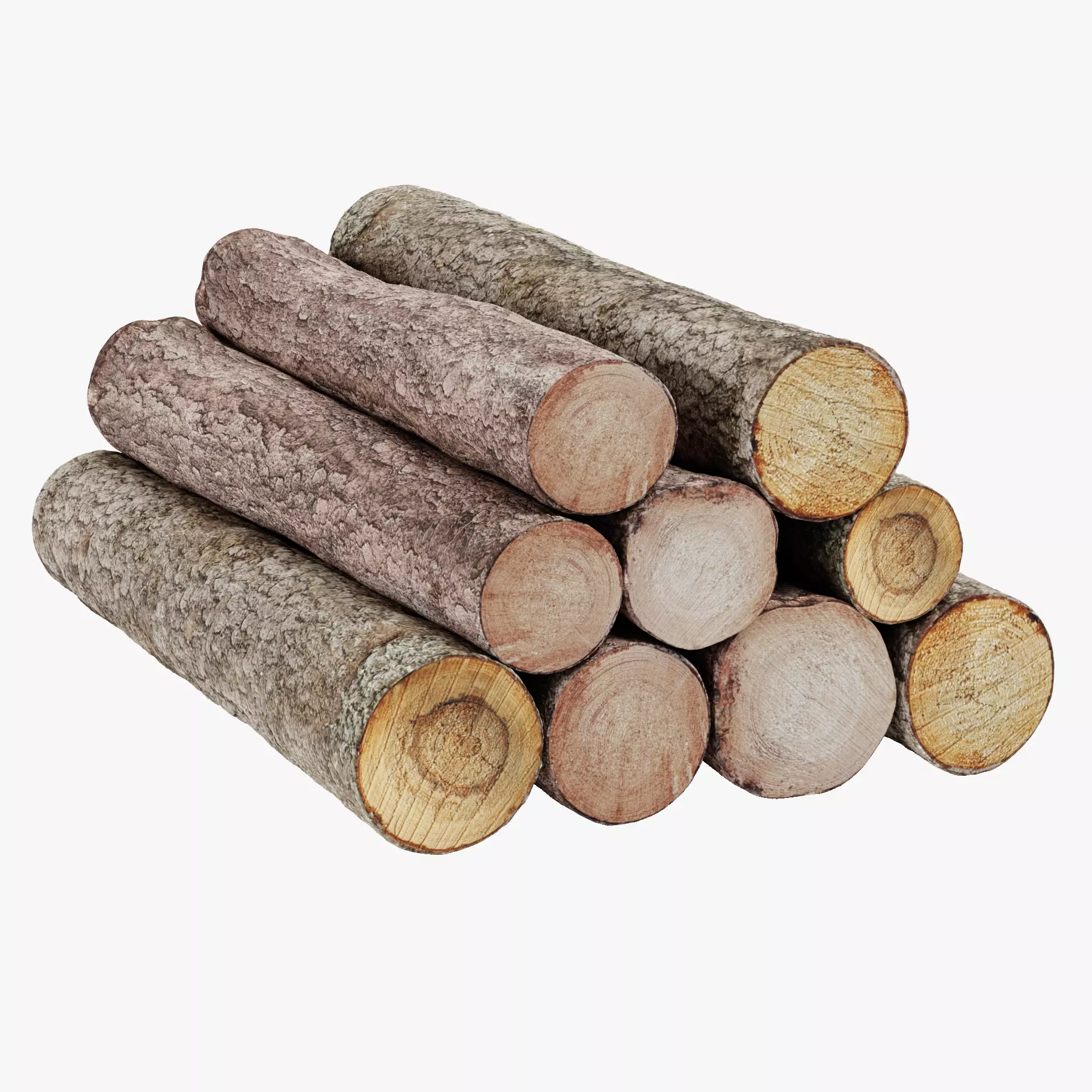 -Tree Logs V3- Low-poly 3D model_12