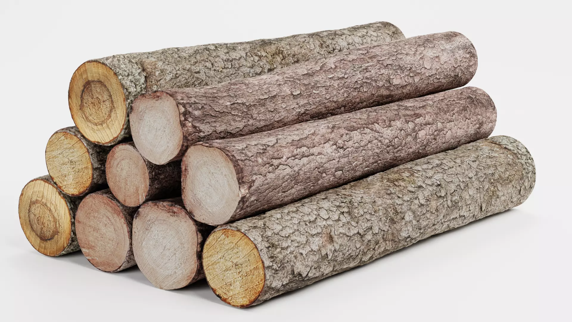 -Tree Logs V3- Low-poly 3D model_2