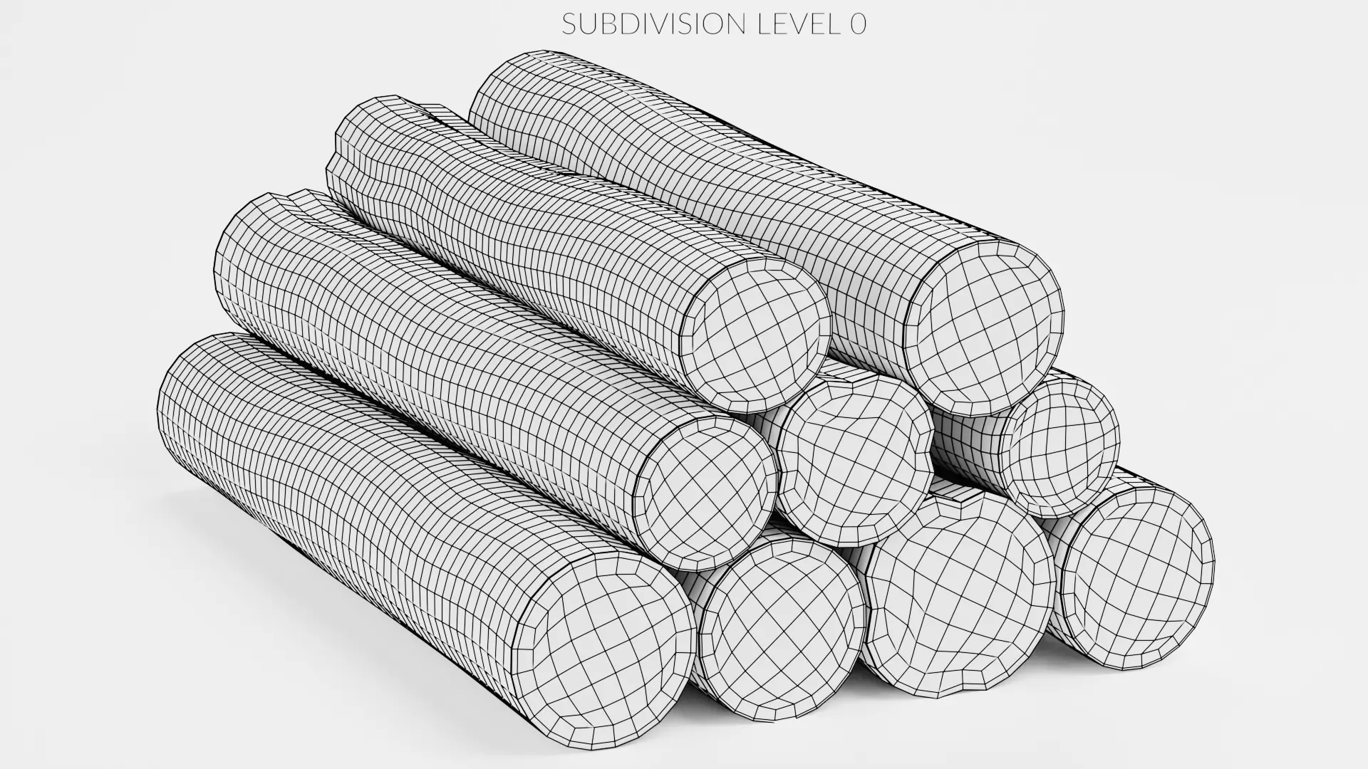 -Tree Logs V3- Low-poly 3D model_8
