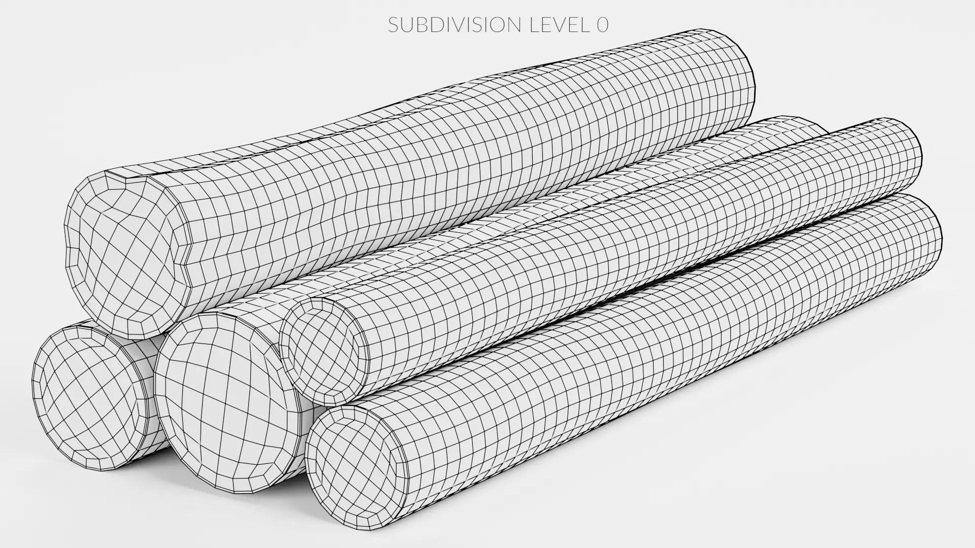 -Tree Logs V4- Low-poly 3D model_8