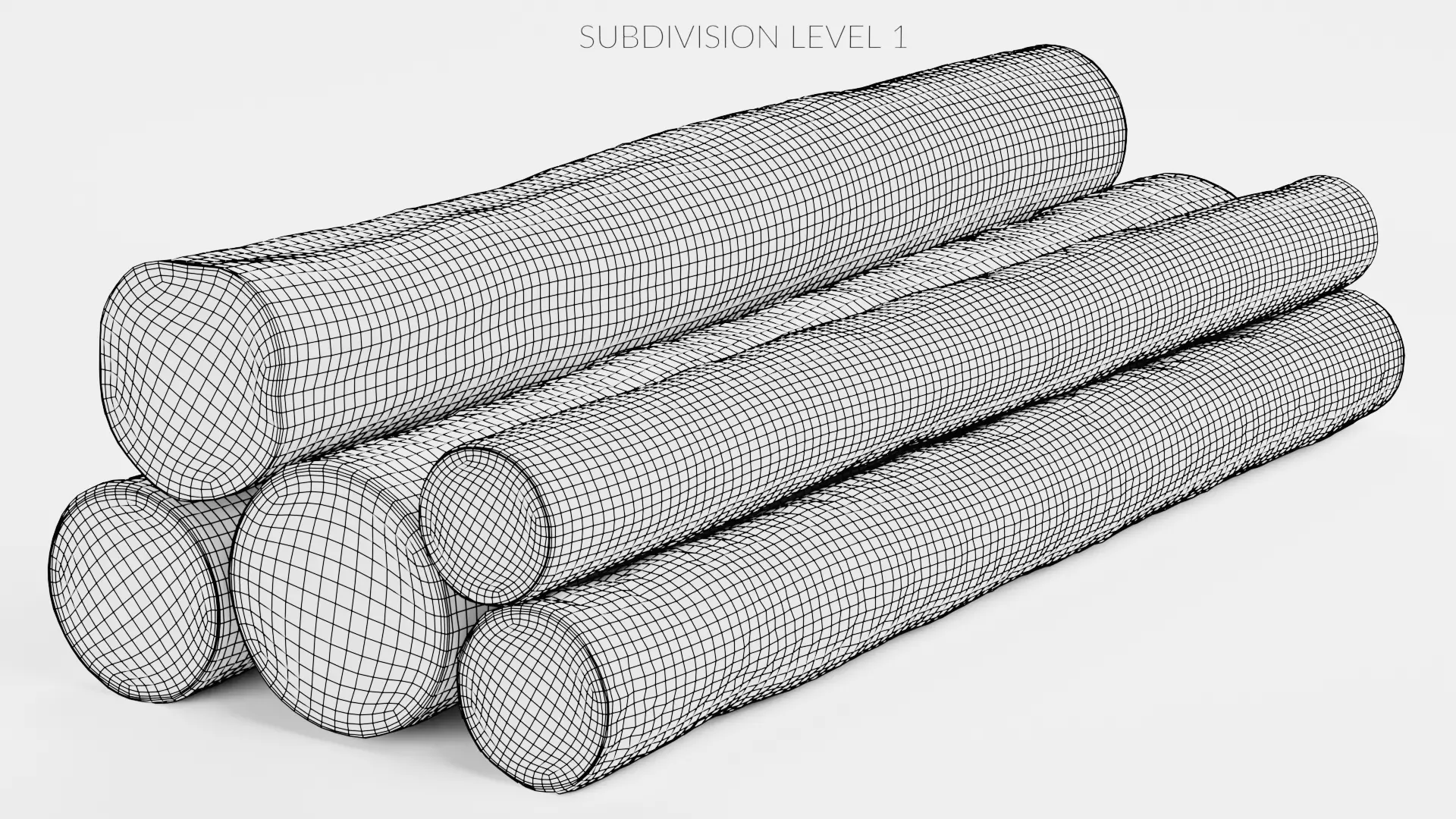 -Tree Logs V4- Low-poly 3D model_9