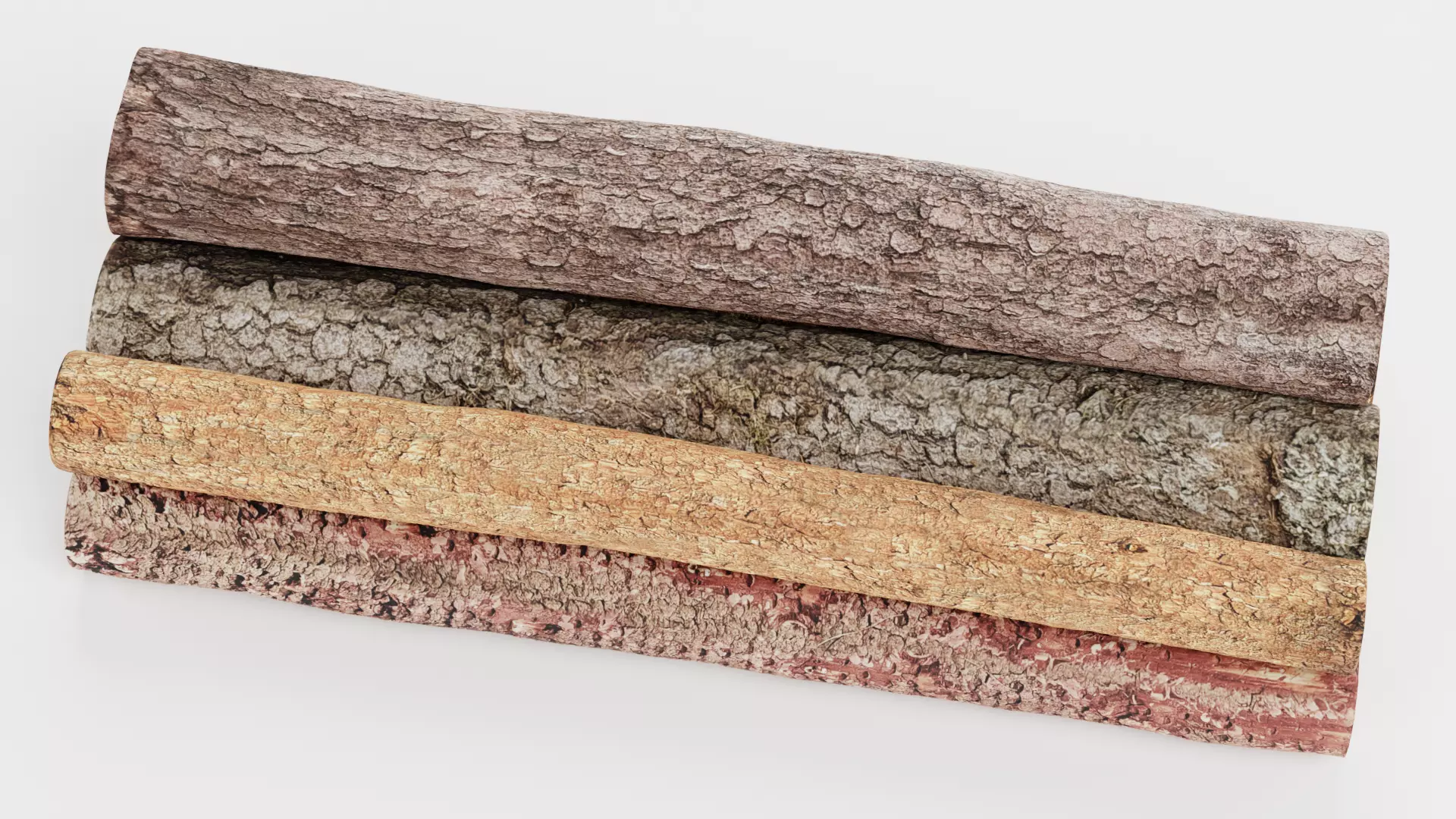 -Tree Logs V4- Low-poly 3D model_6