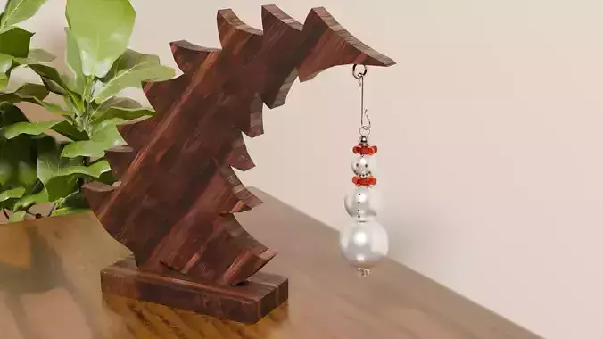 Quirky Bent Christmas Tree Low-poly 3D model