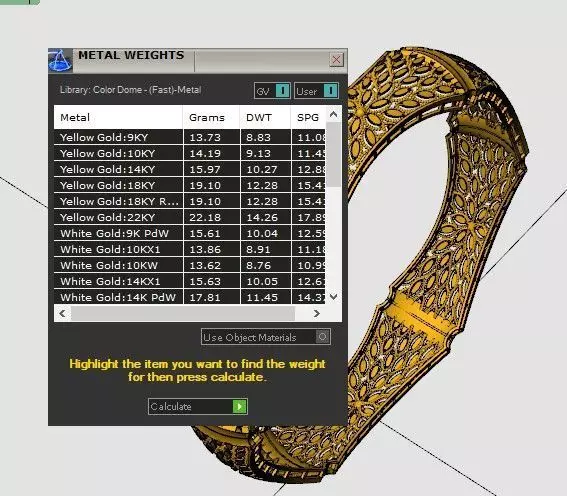 1259 Heritage Leaf Jaali Kada 16gm 3D print model_5