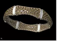 1259 Heritage Leaf Jaali Kada 16gm 3D print model_2