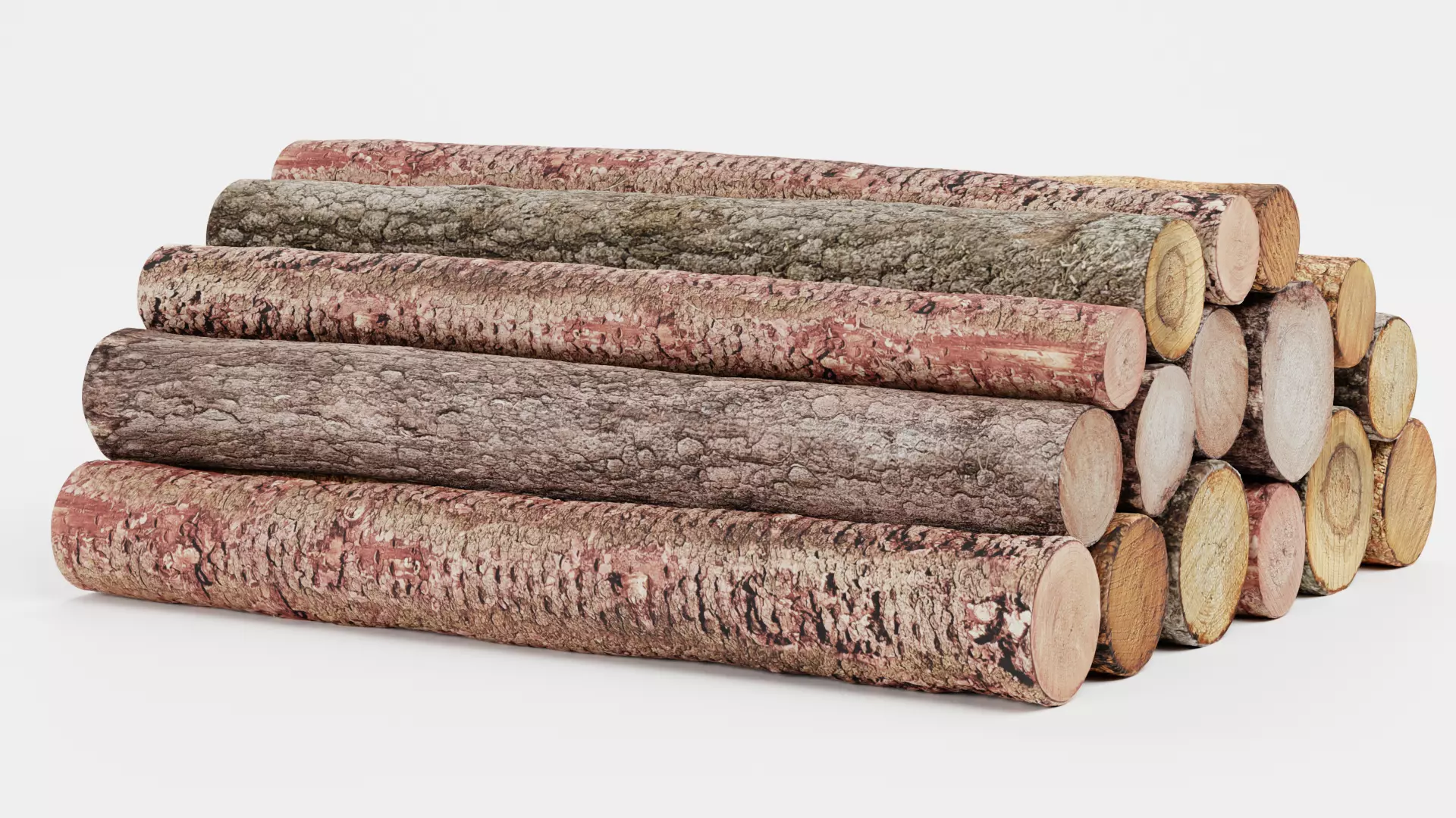 -Tree Logs V5- Low-poly 3D model_3