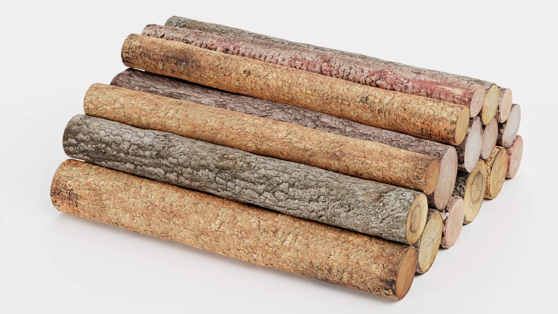 -Tree Logs V5- Low-poly 3D model_5