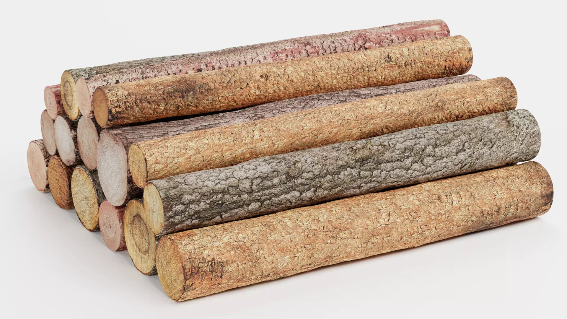 -Tree Logs V5- Low-poly 3D model_0