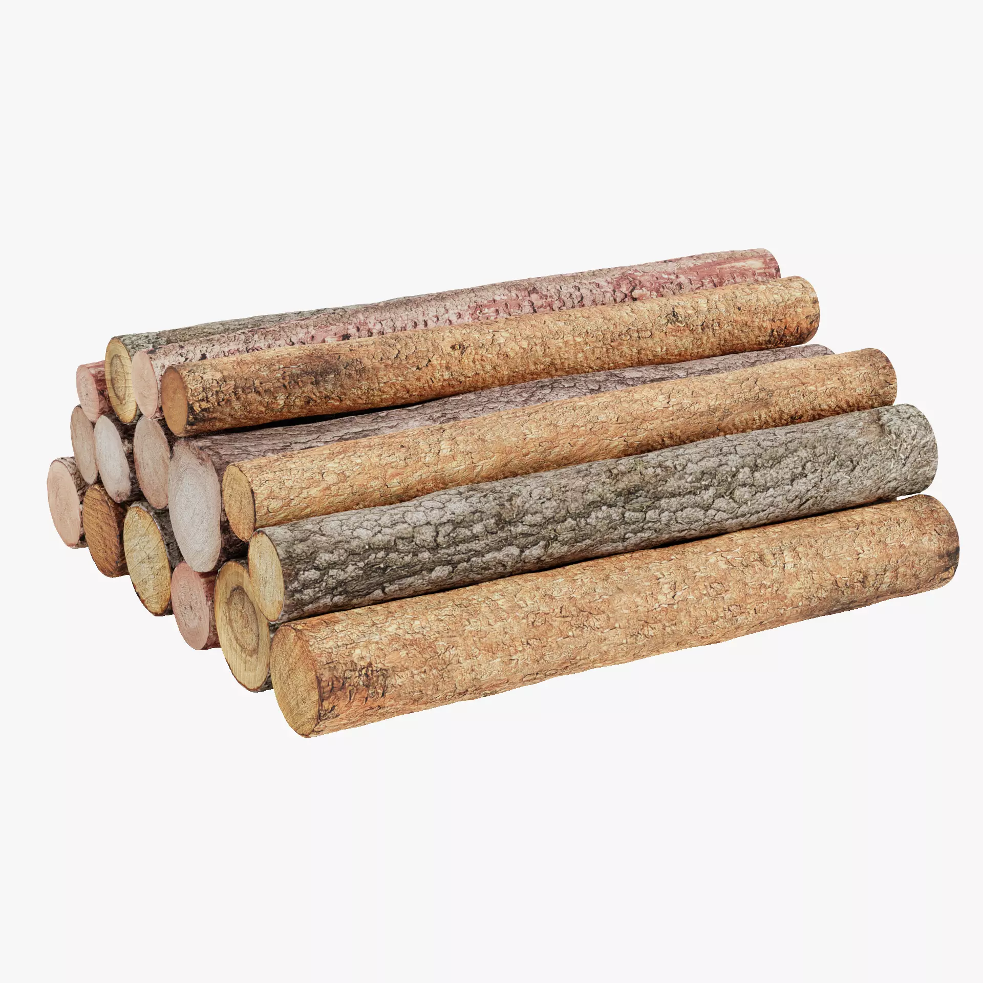 -Tree Logs V5- Low-poly 3D model_12