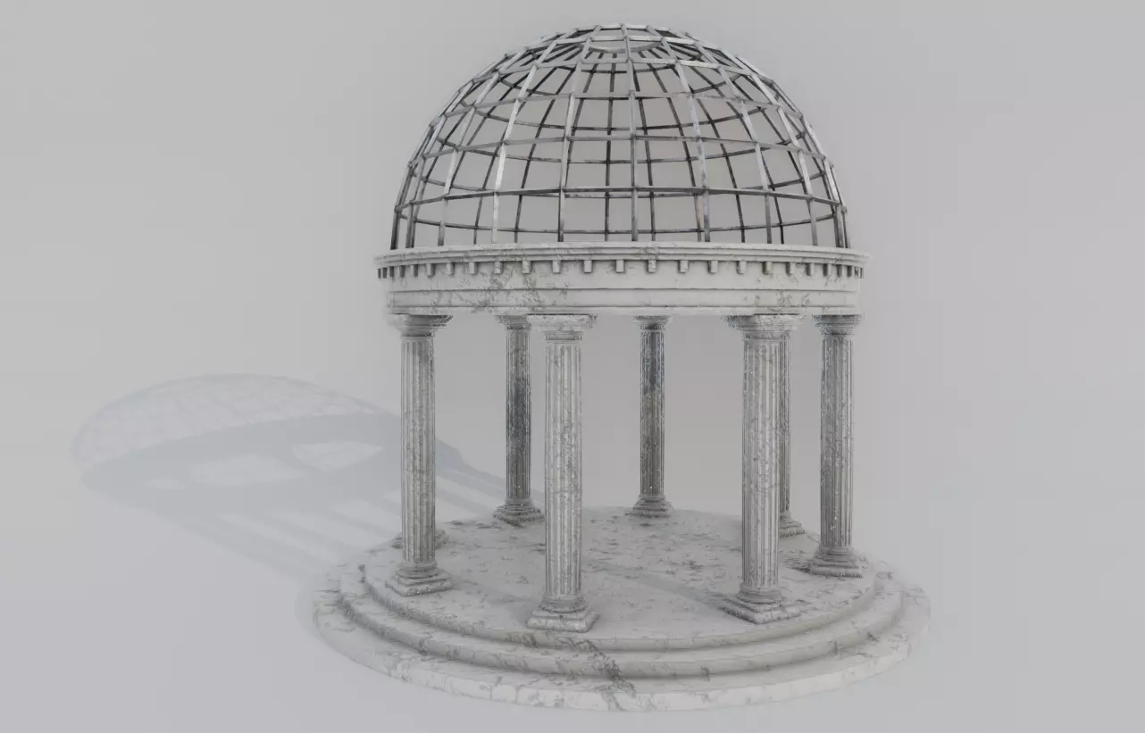 Roman Gazebo A03 Low-poly 3D model