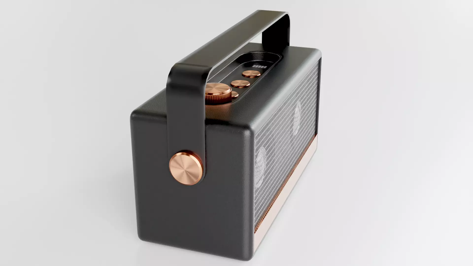 Premium Retro-Style Wireless Speaker 3D 3D model_4