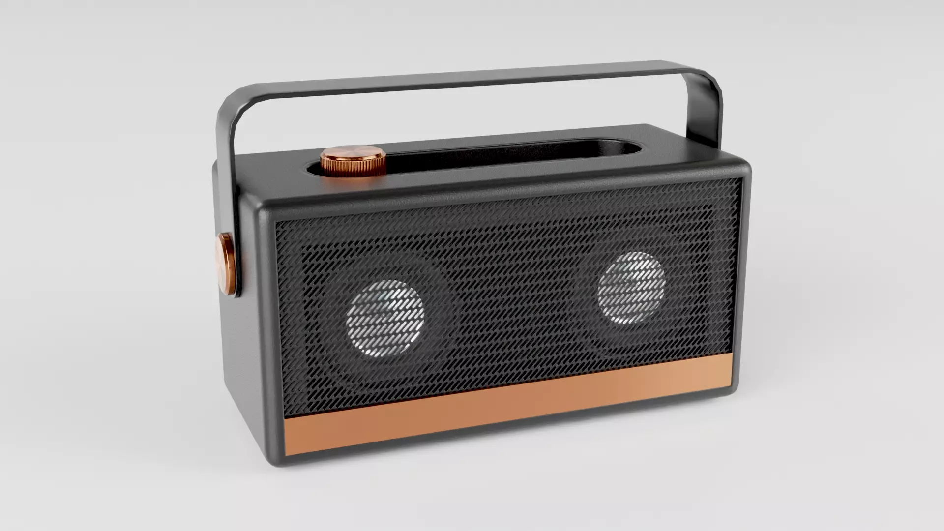 Premium Retro-Style Wireless Speaker 3D 3D model_0