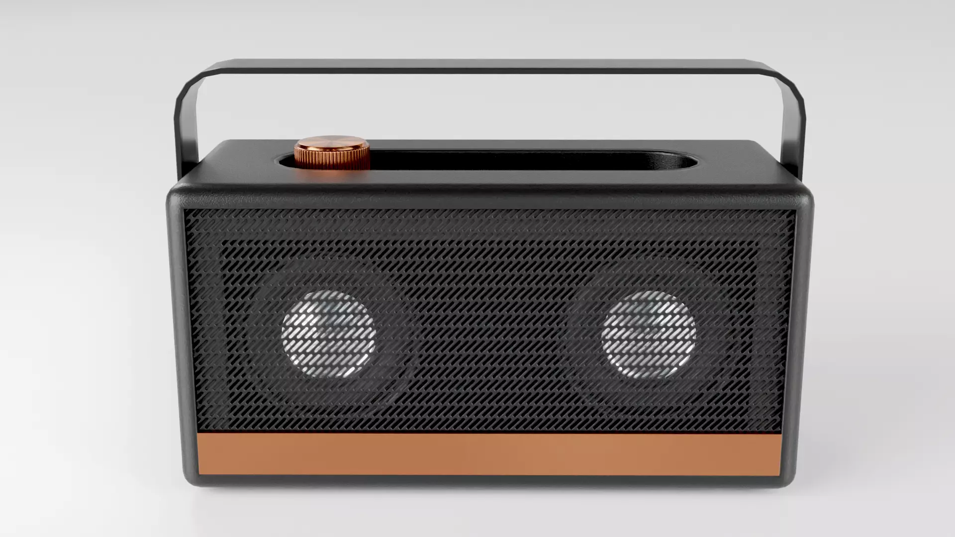 Premium Retro-Style Wireless Speaker 3D 3D model_2