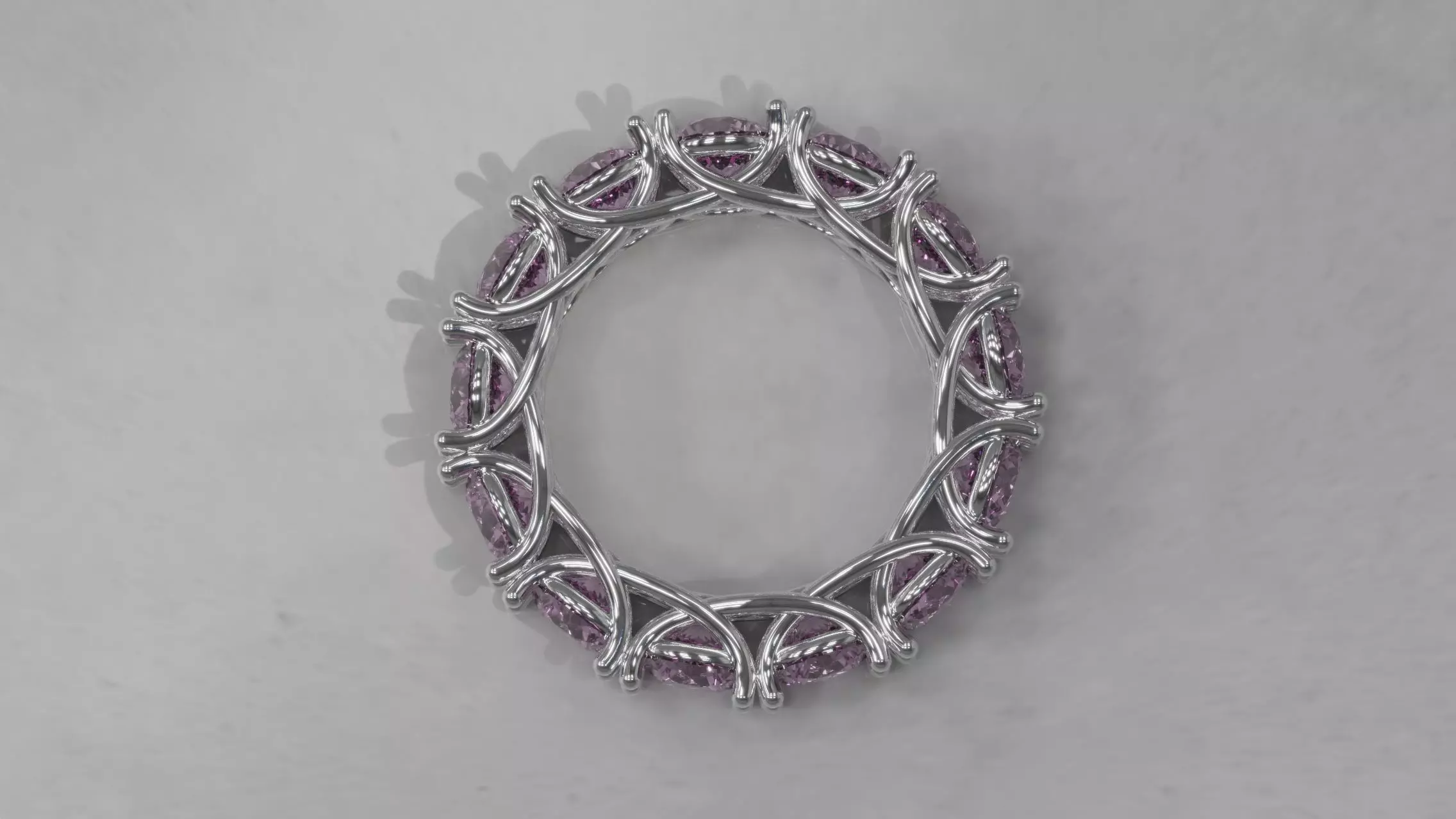 Diamond Eternity Ring 3D print model_2