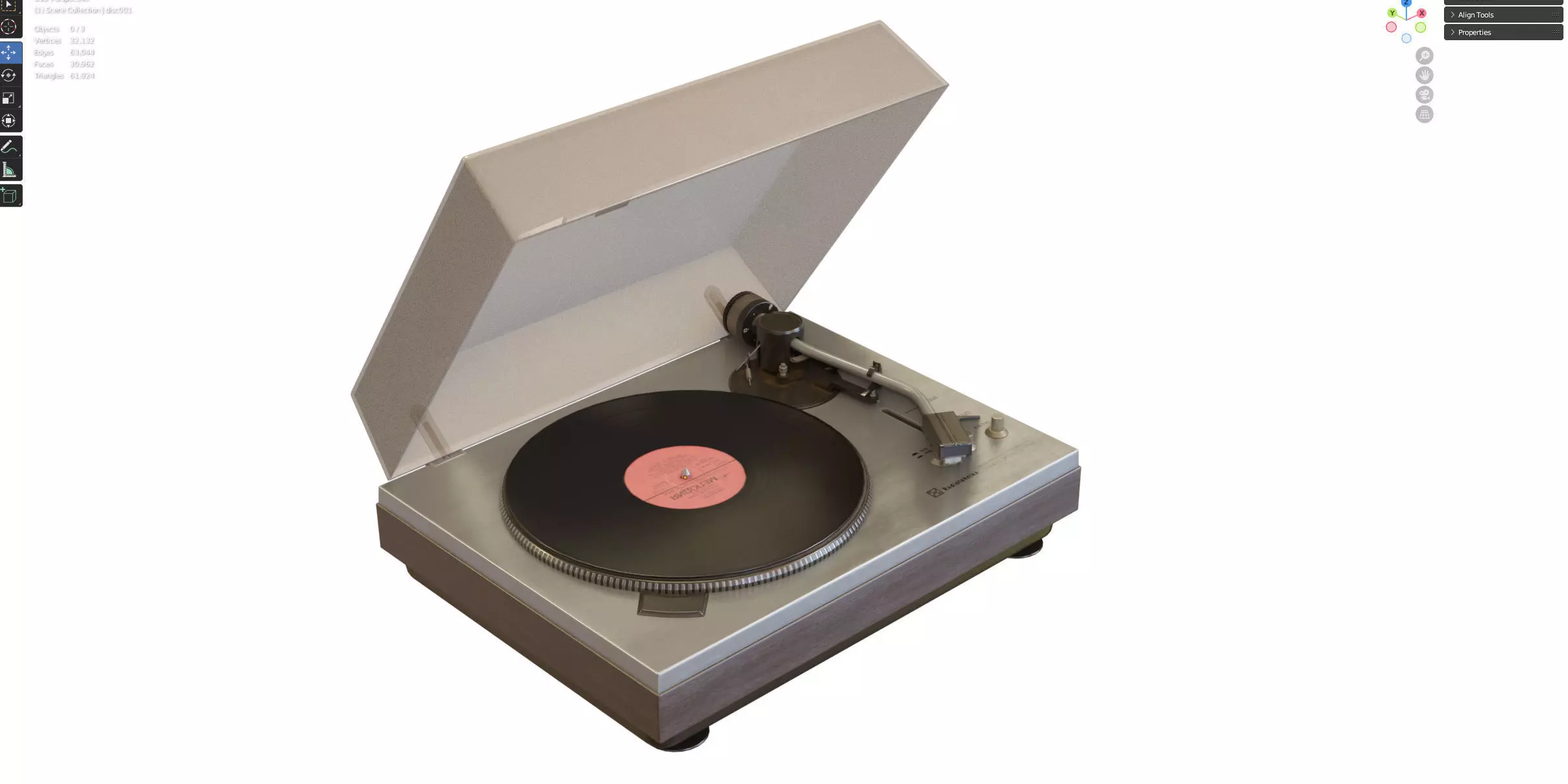 Radiotehnika EP-101 record player 3D model_8