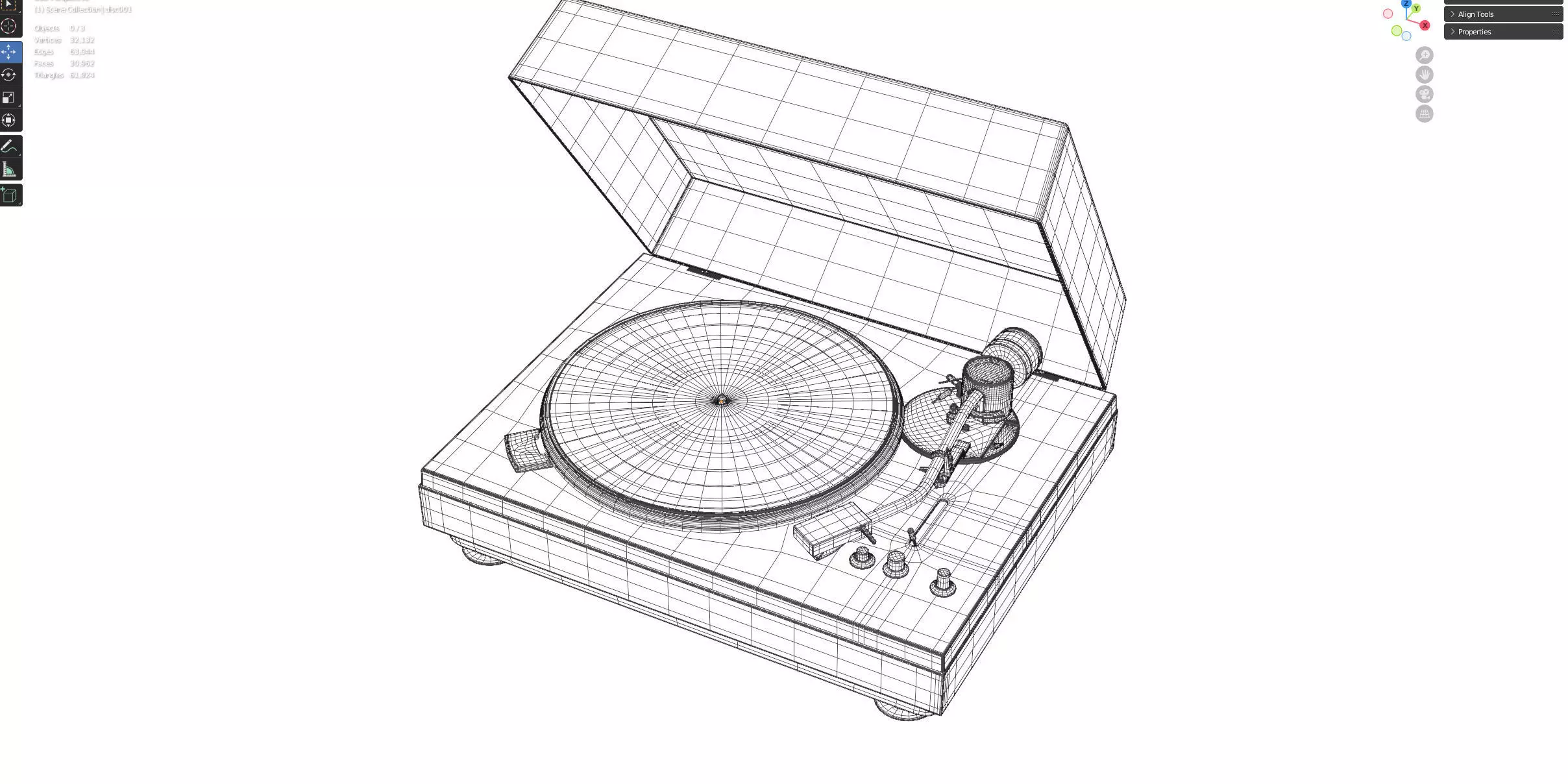 Radiotehnika EP-101 record player 3D model_18