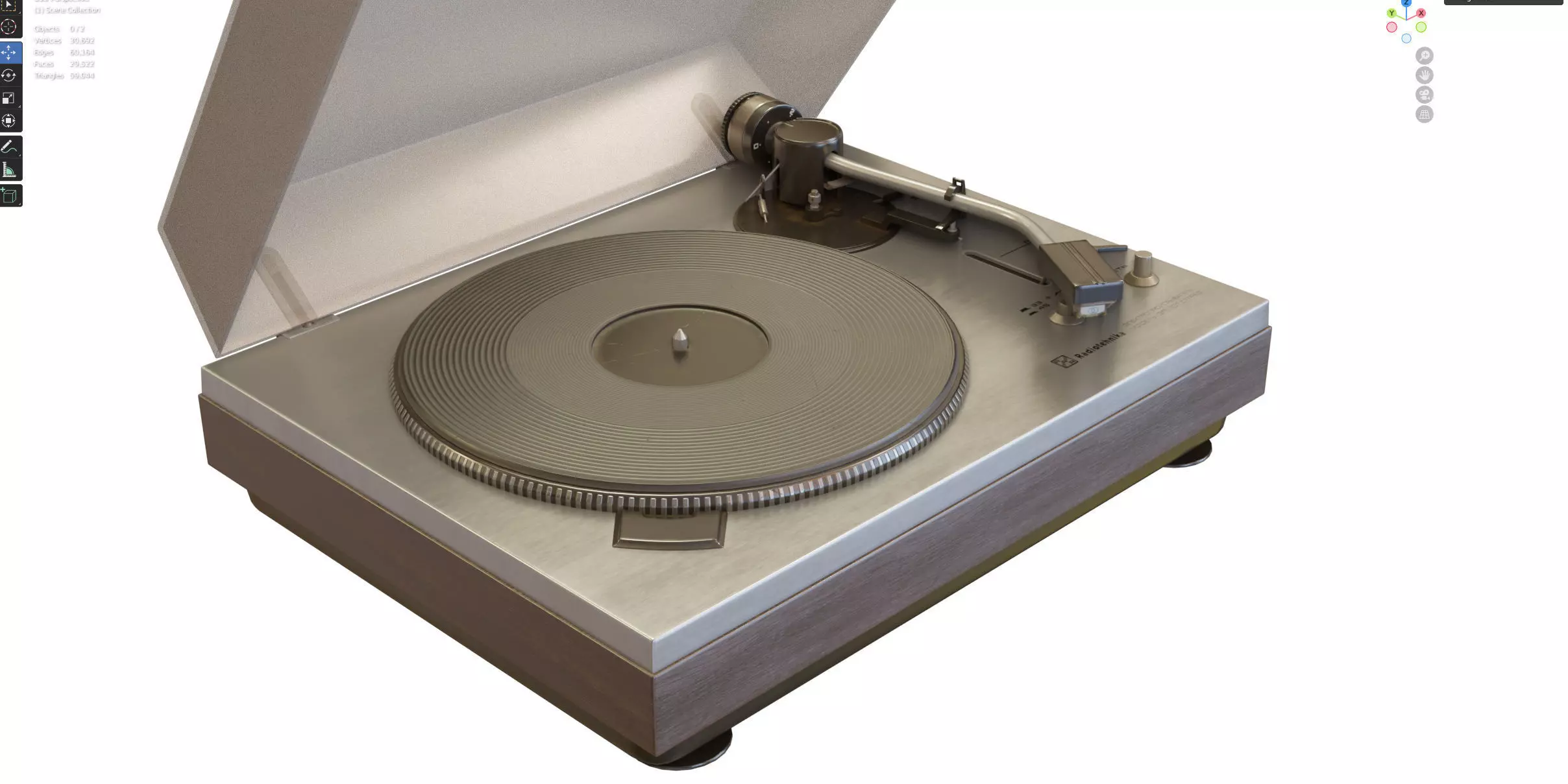 Radiotehnika EP-101 record player 3D model_10