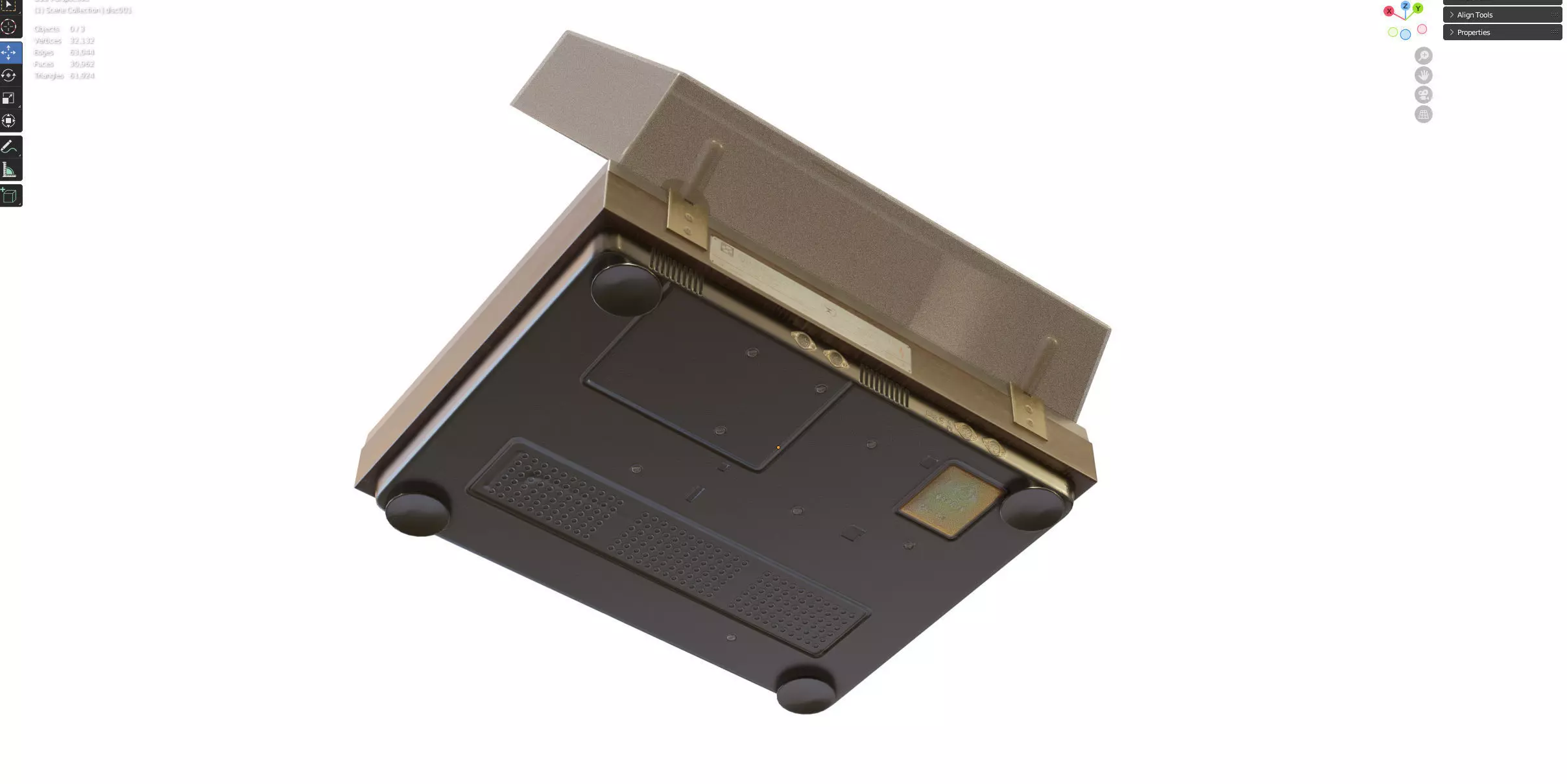 Radiotehnika EP-101 record player 3D model_11