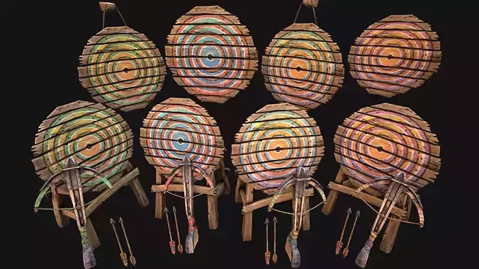 Medieval Target and Crossbow Shooting Range Set