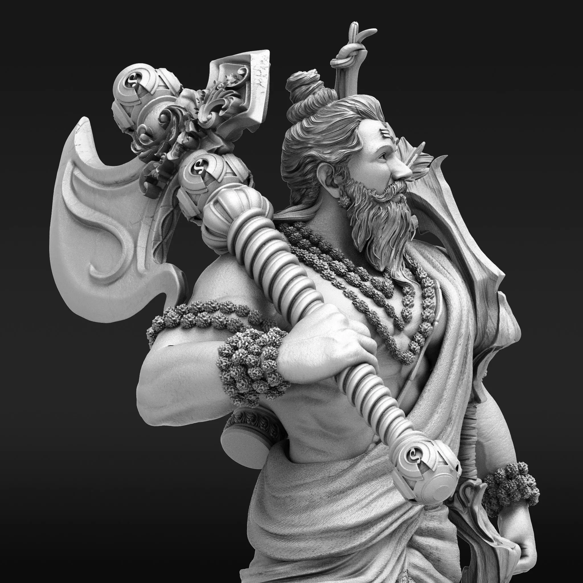 Parashurama STL  for 3d Print 3D print model_9